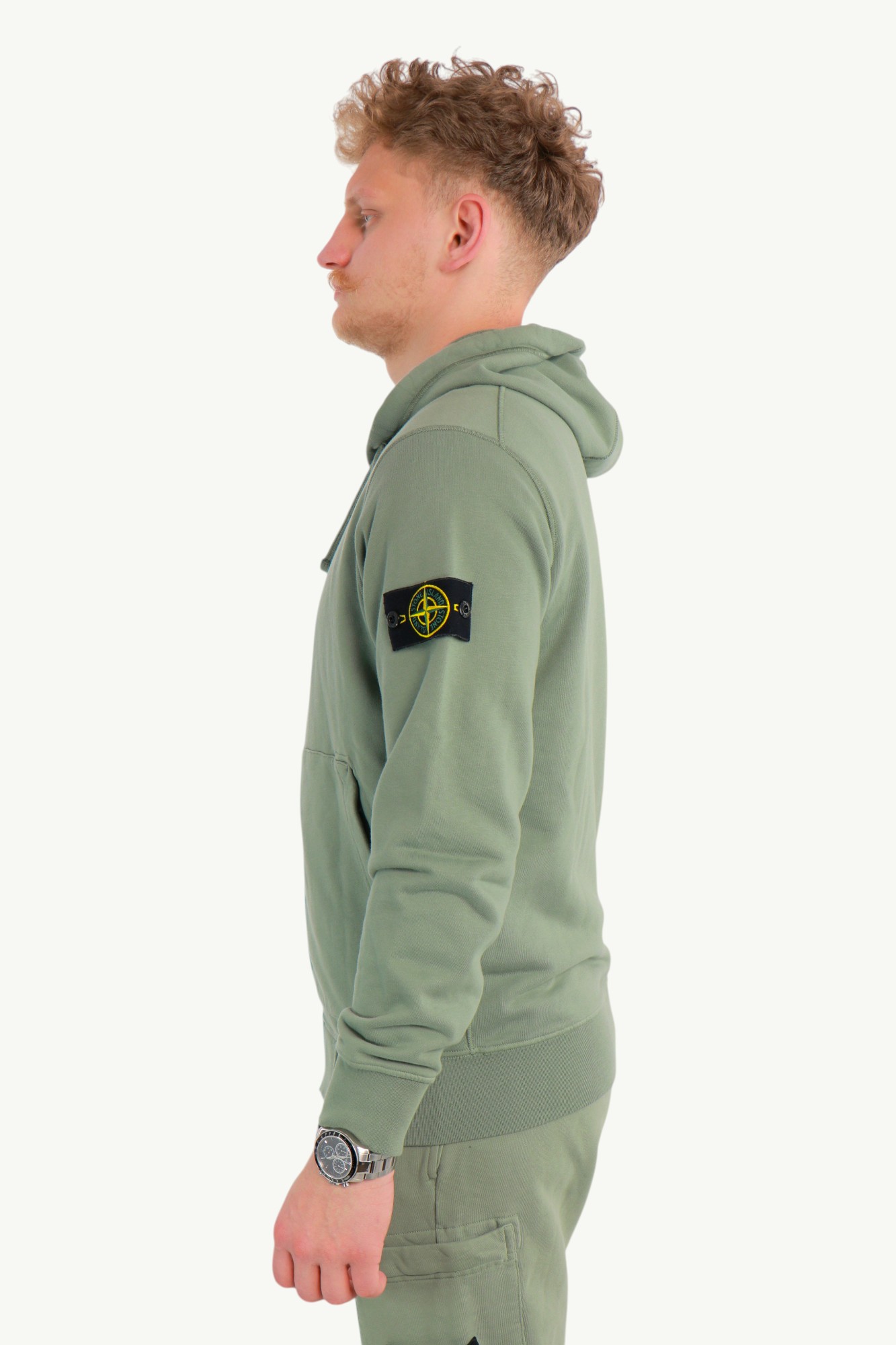 stone-island-cotton-fleece-zip-hoodie-green-k1s156100042s0051v0055-4 Stone Island Cotton Fleece Zip Hoodie Green K1S156100042-S0051-V0055