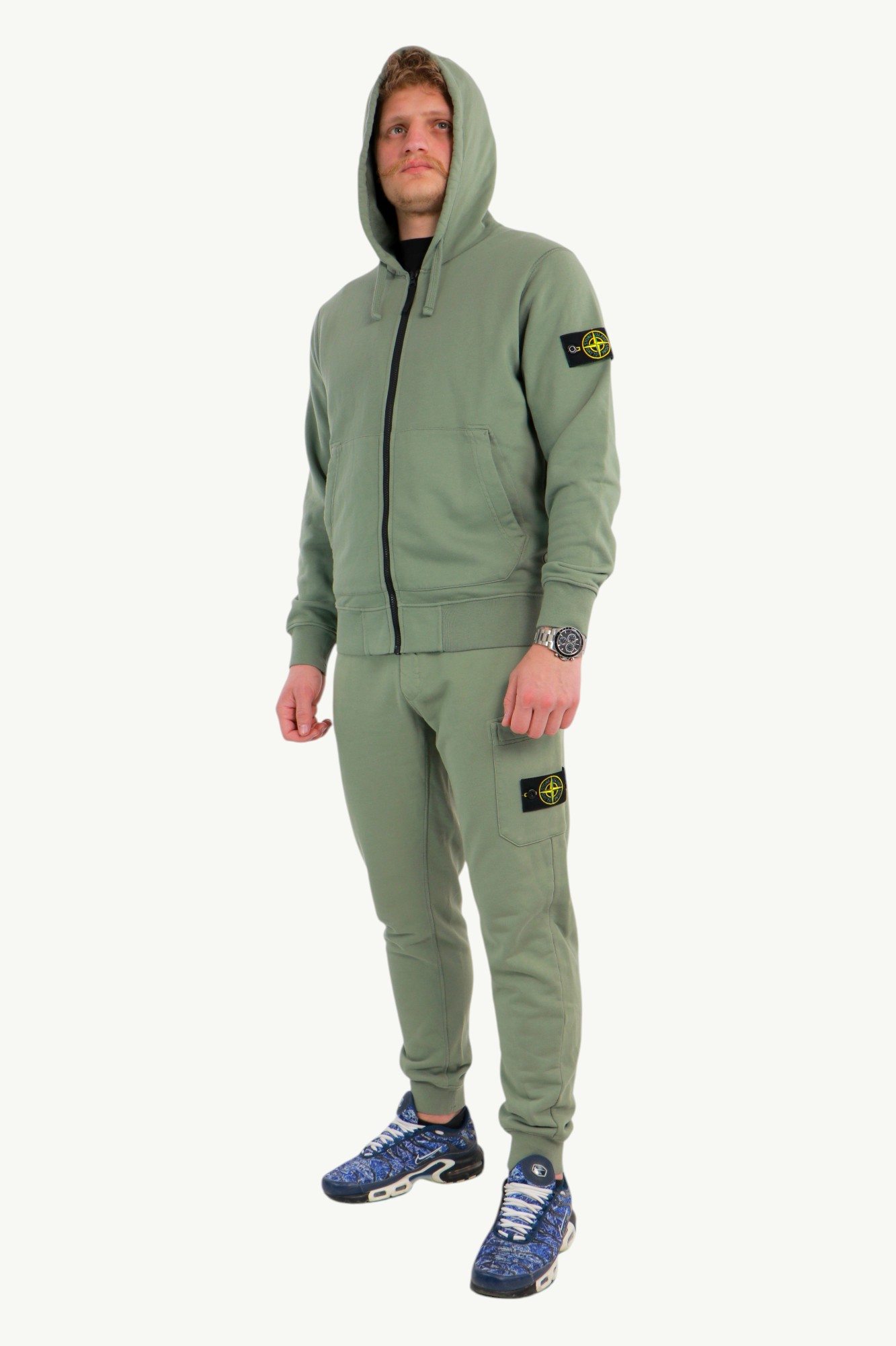 stone-island-cotton-fleece-zip-hoodie-green-k1s156100042s0051v0055-8 Stone Island Cotton Fleece Zip Hoodie Green K1S156100042-S0051-V0055