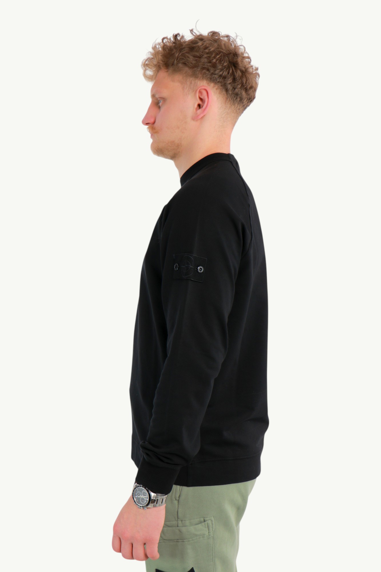 stone-island-cotton-stretch-ghost-sweatshirt-black-l1s156100064s00f3v0029-3 Stone Island Cotton Stretch Ghost Sweatshirt Black L1S156100064-S00F3-V0029