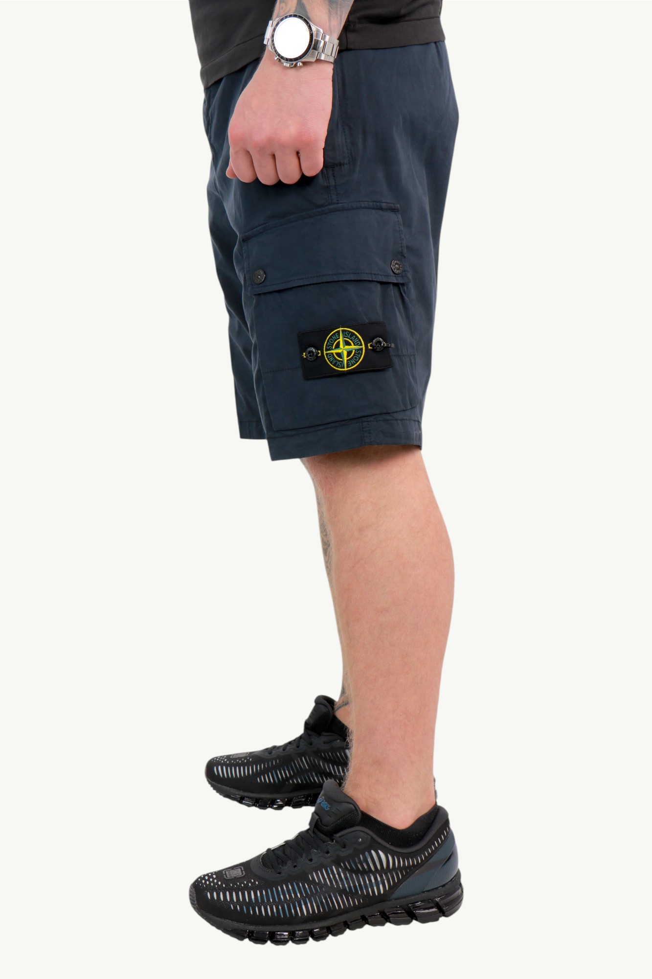 stone-island-stretch-organic-cotton-twill-shorts-navy-blue-l1s15l100019s0a10v0020-3 Stone Island Stretch Organic Cotton Twill Shorts Navy Blue - L1S15L100019-S0A10-V0020