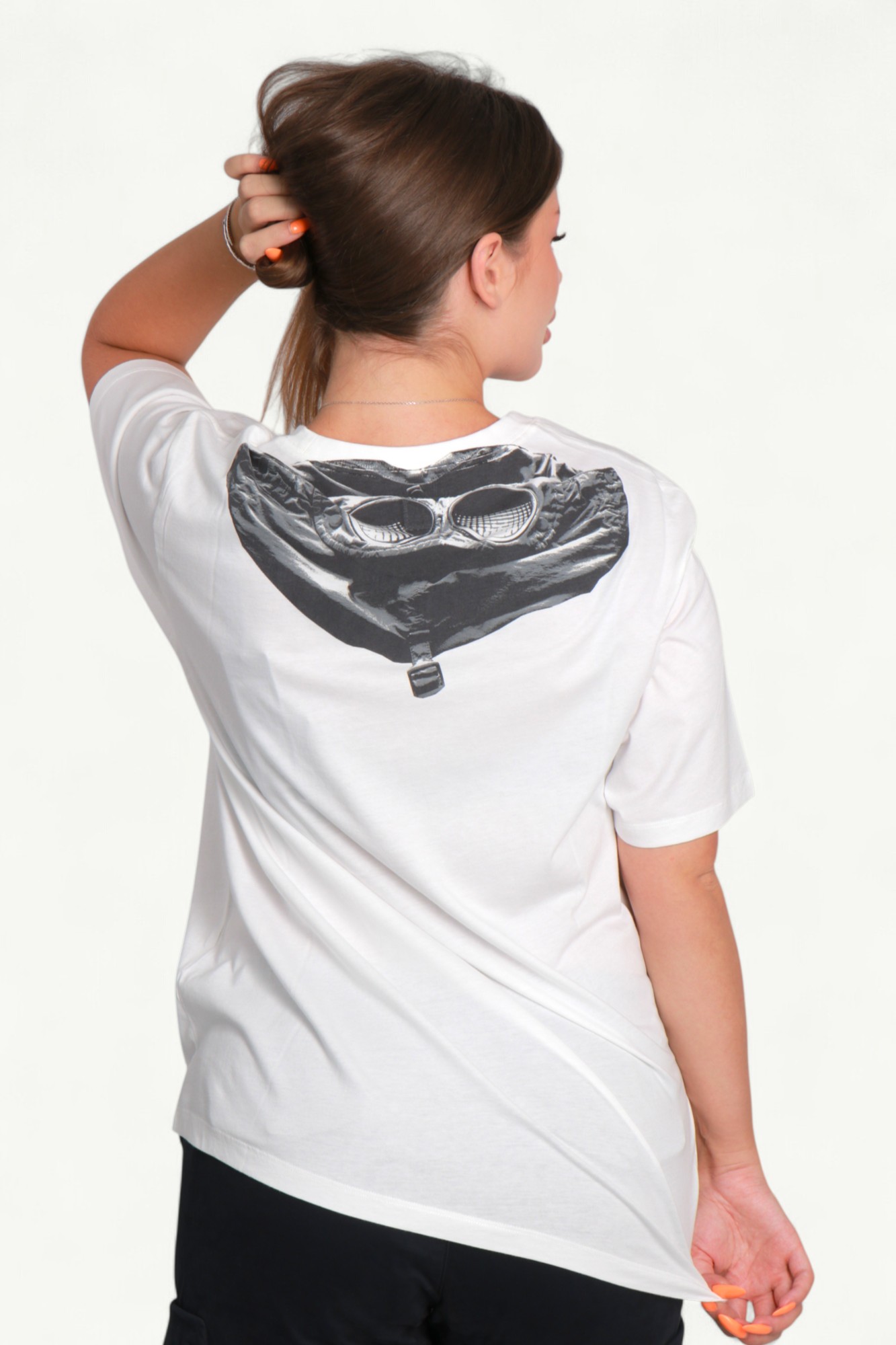 C.P. Company 30/1 Jersey Short Sleeve Goggle T-Shirt White 16CMTS044A-005100W-103