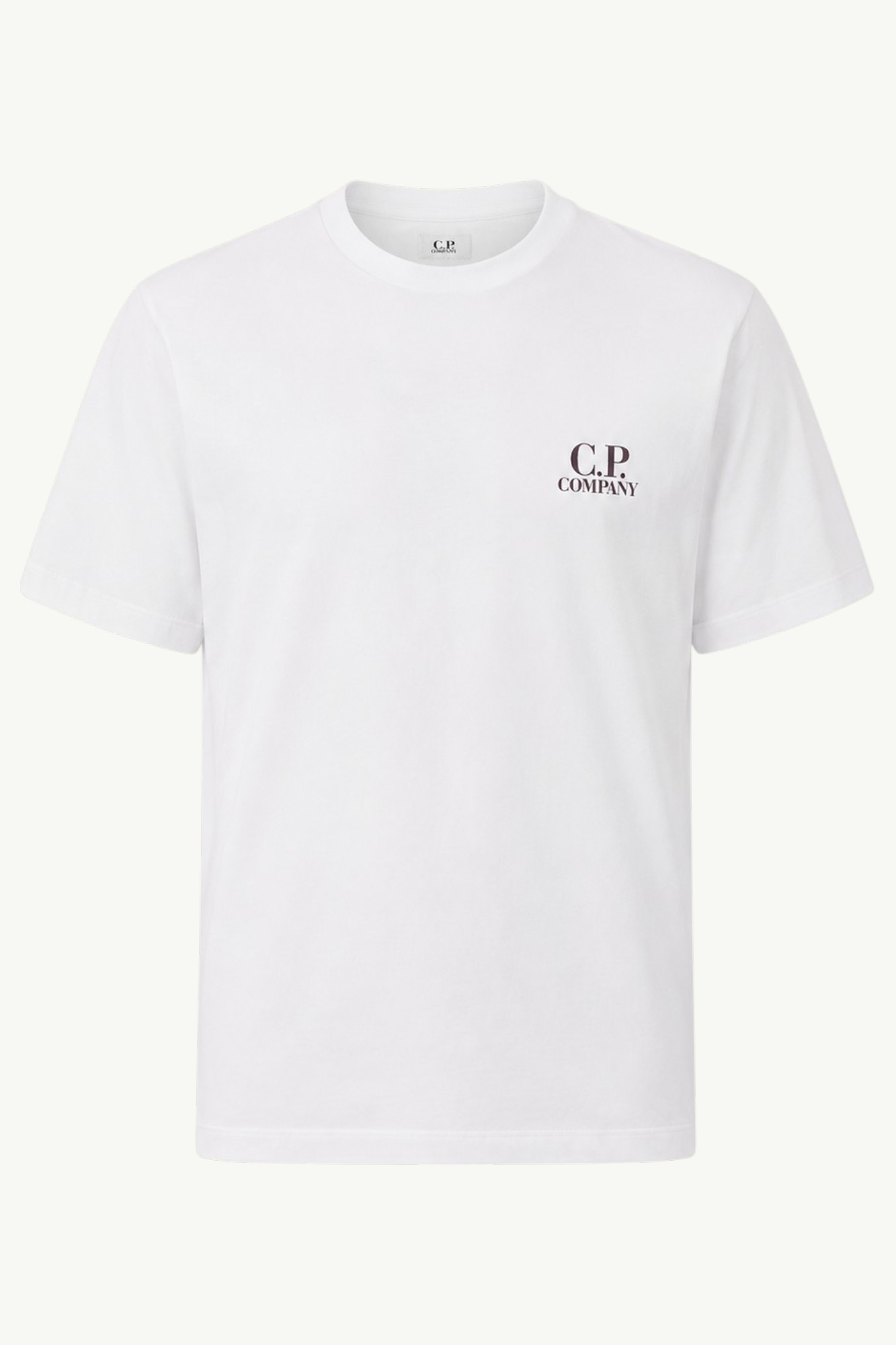 C.P. Company 30/1 Jersey Short Sleeve Printed Graphics T-Shirt White / Brown - 19CMTS103A-005100W-103