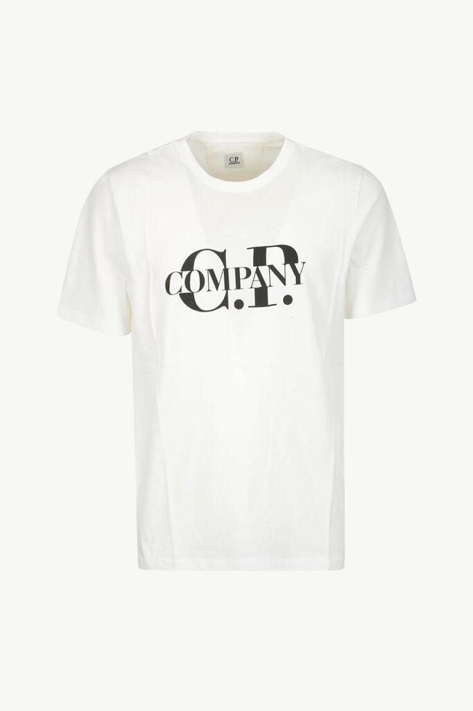 C.P. Company 30/1 Jersey Sleeve Logo T-Shirt White 15CMTS239A-005100W-103