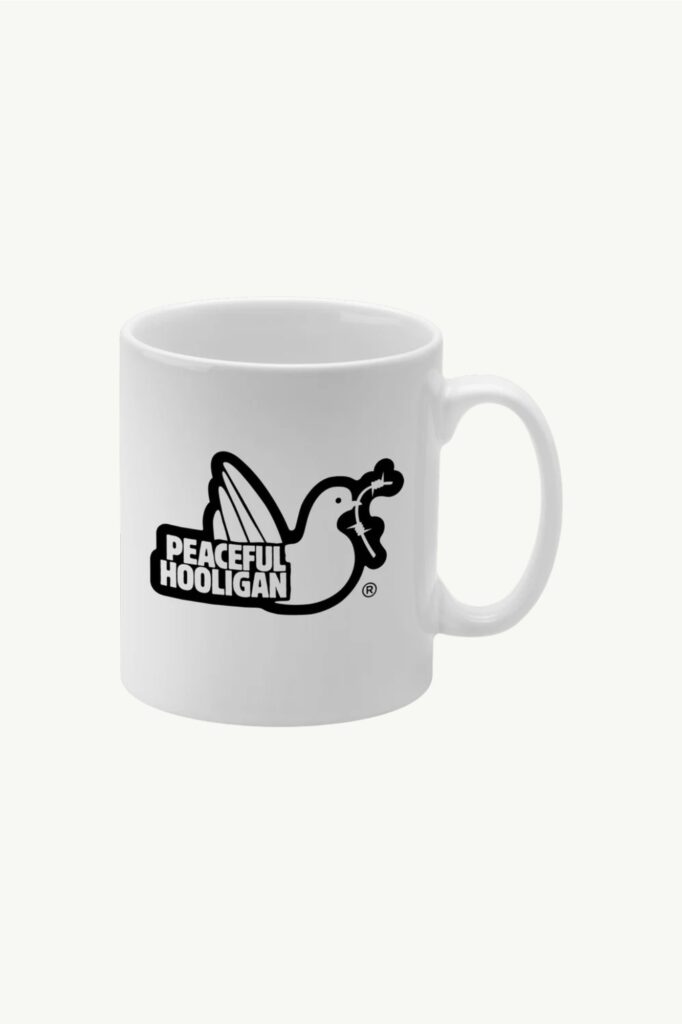 Peaceful Hooligan Dove Mug Black