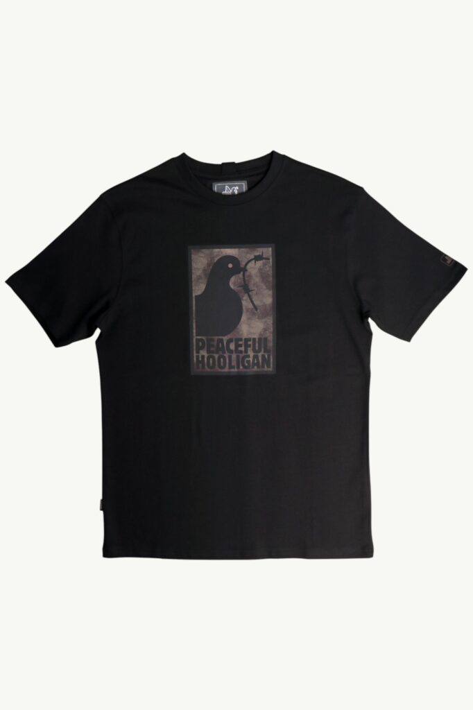 Peaceful Hooligan Framed Camo T-Shirt Black/Mediterranean