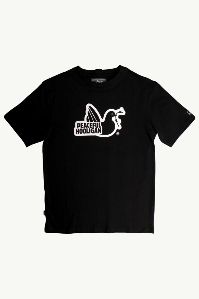 Peaceful Hooligan Outline T-Shirt Black