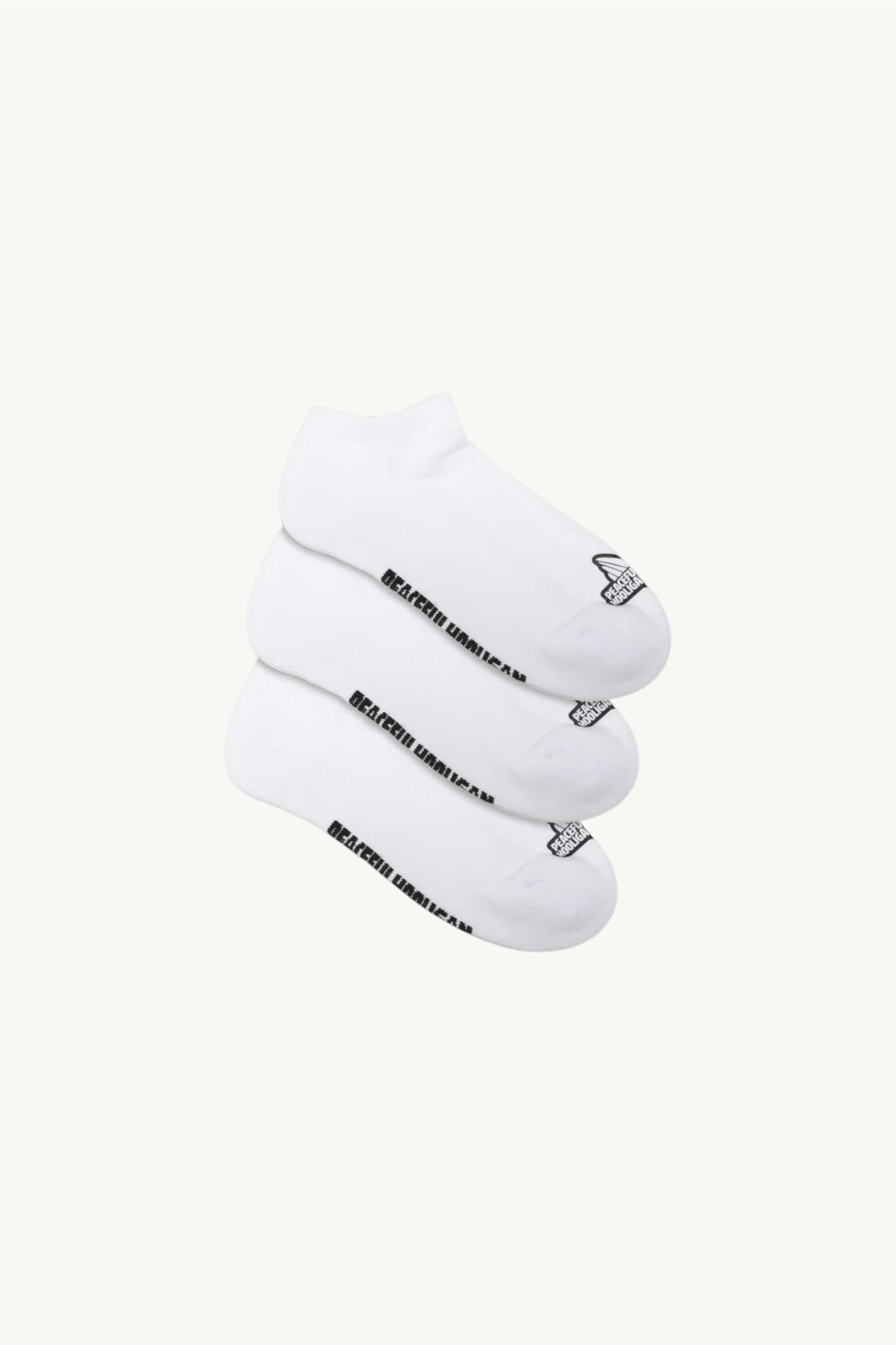 Peaceful Hooligan Trainer Socks White