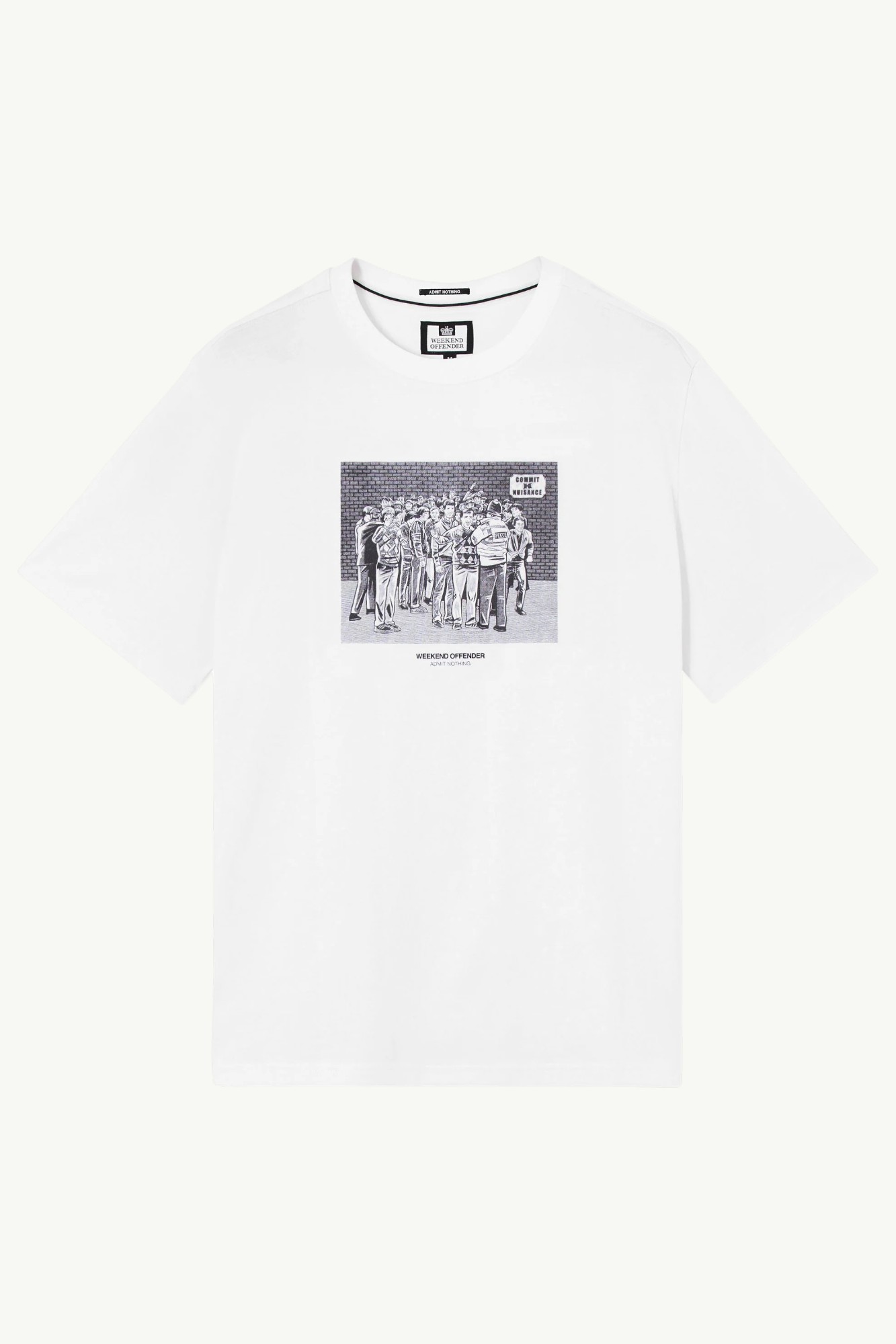 Weekend Offender Nuisance Graphic T-Shirt White PT1B07-WHITE