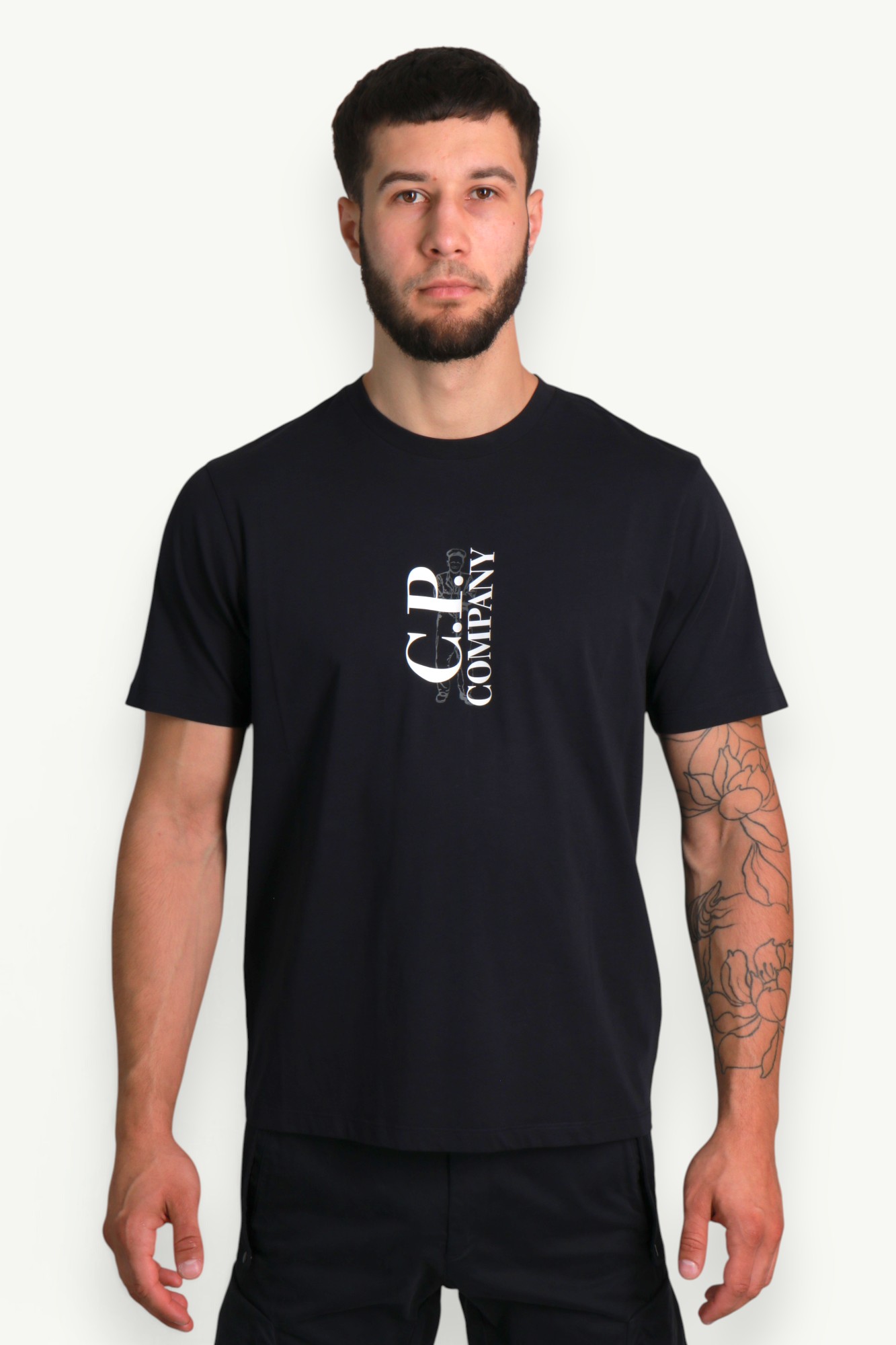 C.P. Company 30/1 Jersey Short Sleeve Printed T-Shirt Total Eclipse – Blue 20CMTS084A-005100W-888