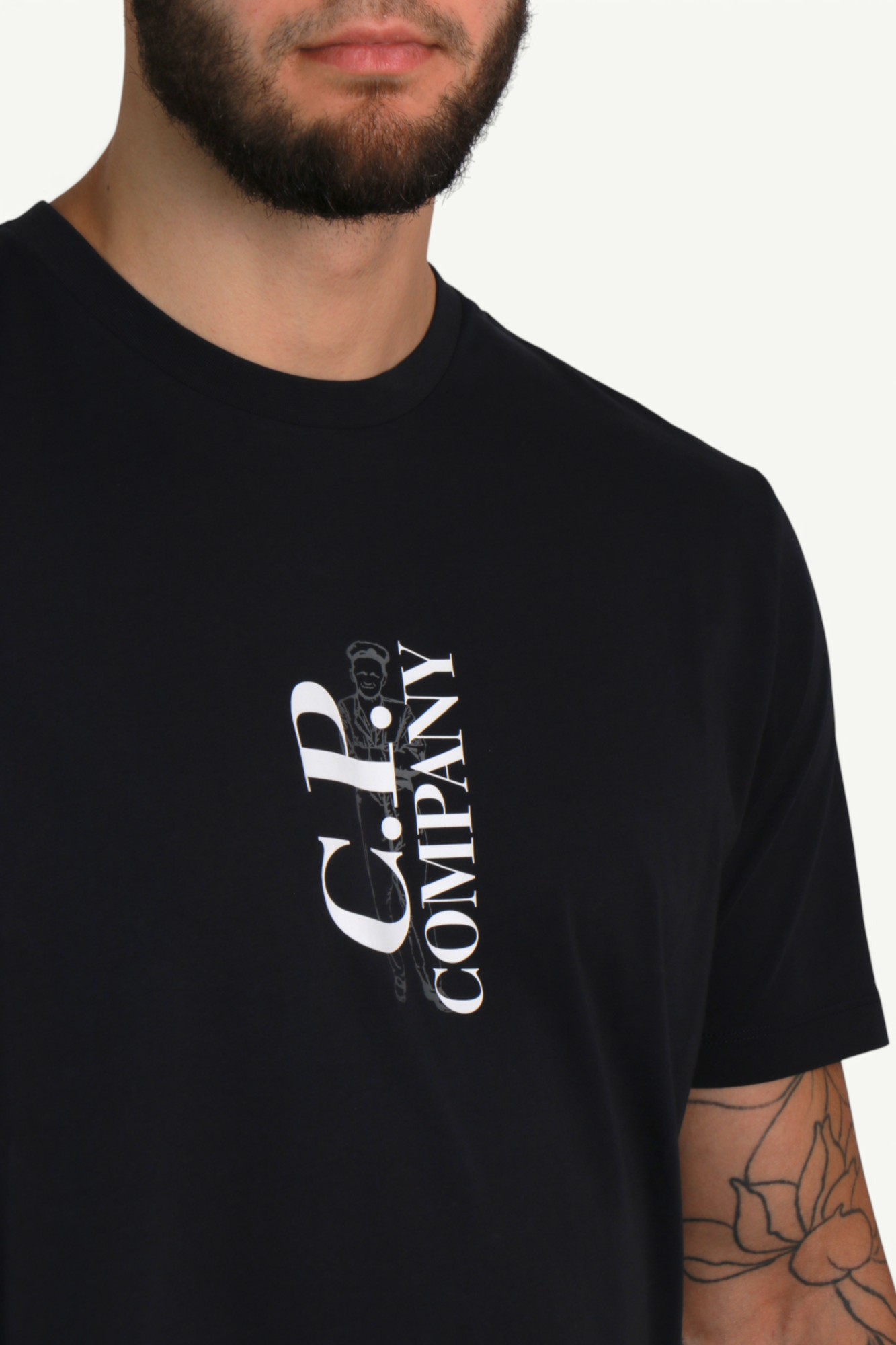 C.P. Company 30/1 Jersey Short Sleeve Printed T-Shirt Total Eclipse – Blue 20CMTS084A-005100W-888
