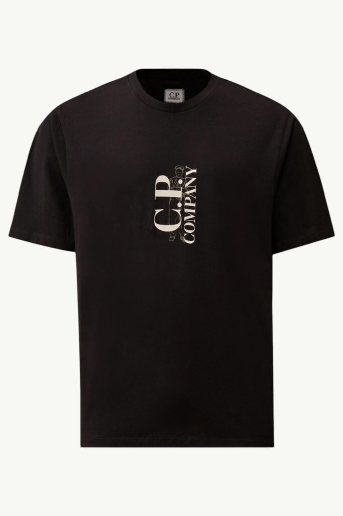 C.P. Company 30/1 Jersey Short Sleeve Printed T-Shirt Total Eclipse - Blue - 20CMTS084A-005100W-888