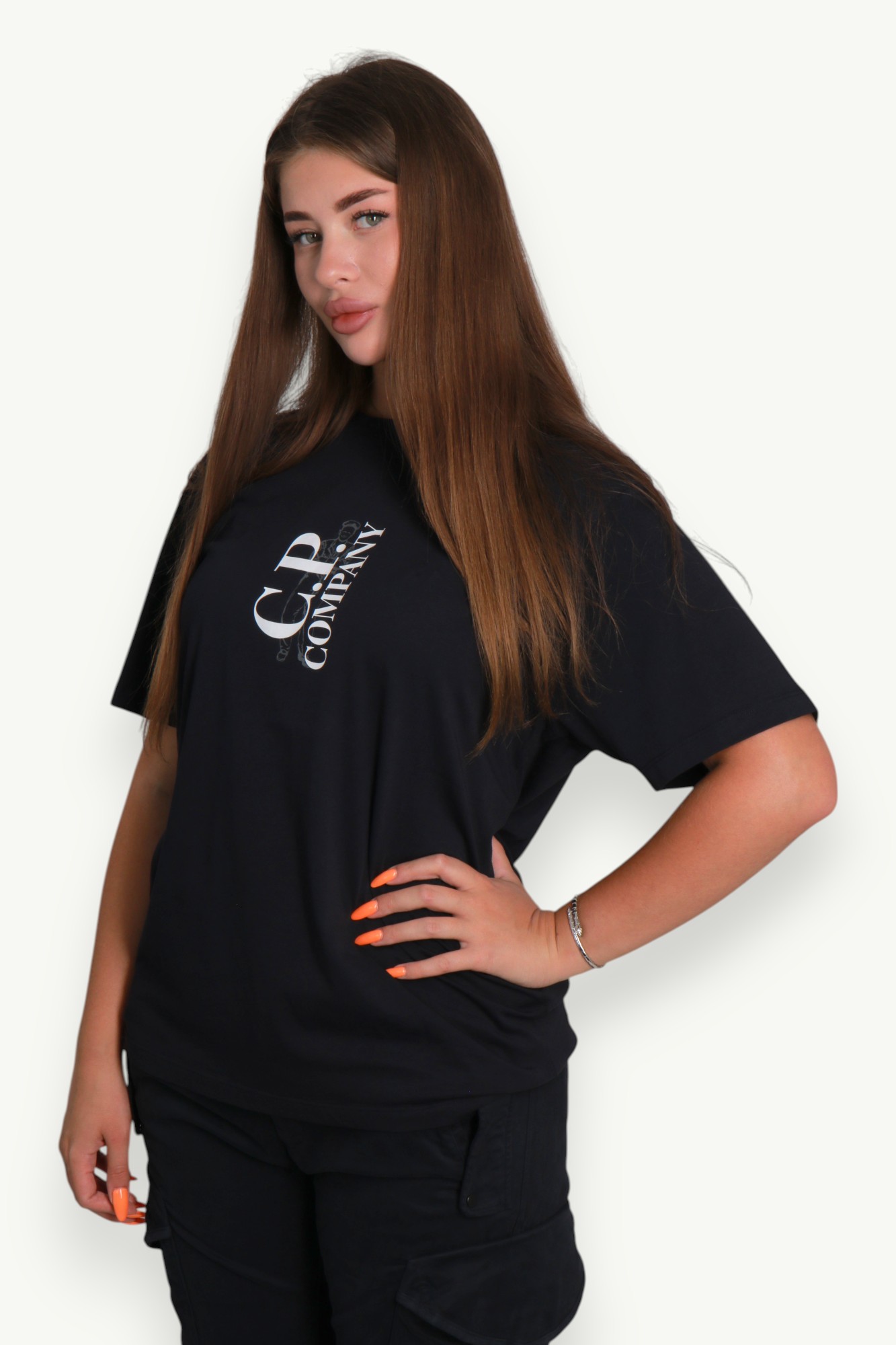 C.P. Company 30/1 Jersey Short Sleeve Printed T-Shirt Total Eclipse – Blue 20CMTS084A-005100W-888
