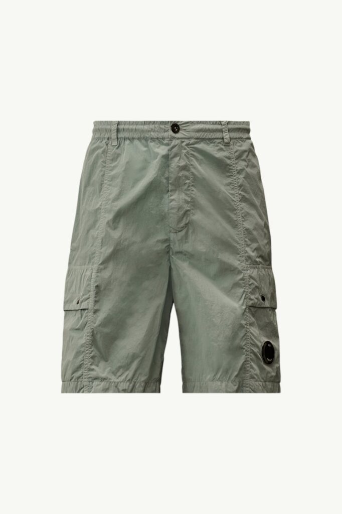 C.P. Company Chrome-R Lens Boxy Cargo Shorts Silver Blue - 20CMBE031A-005904G-809