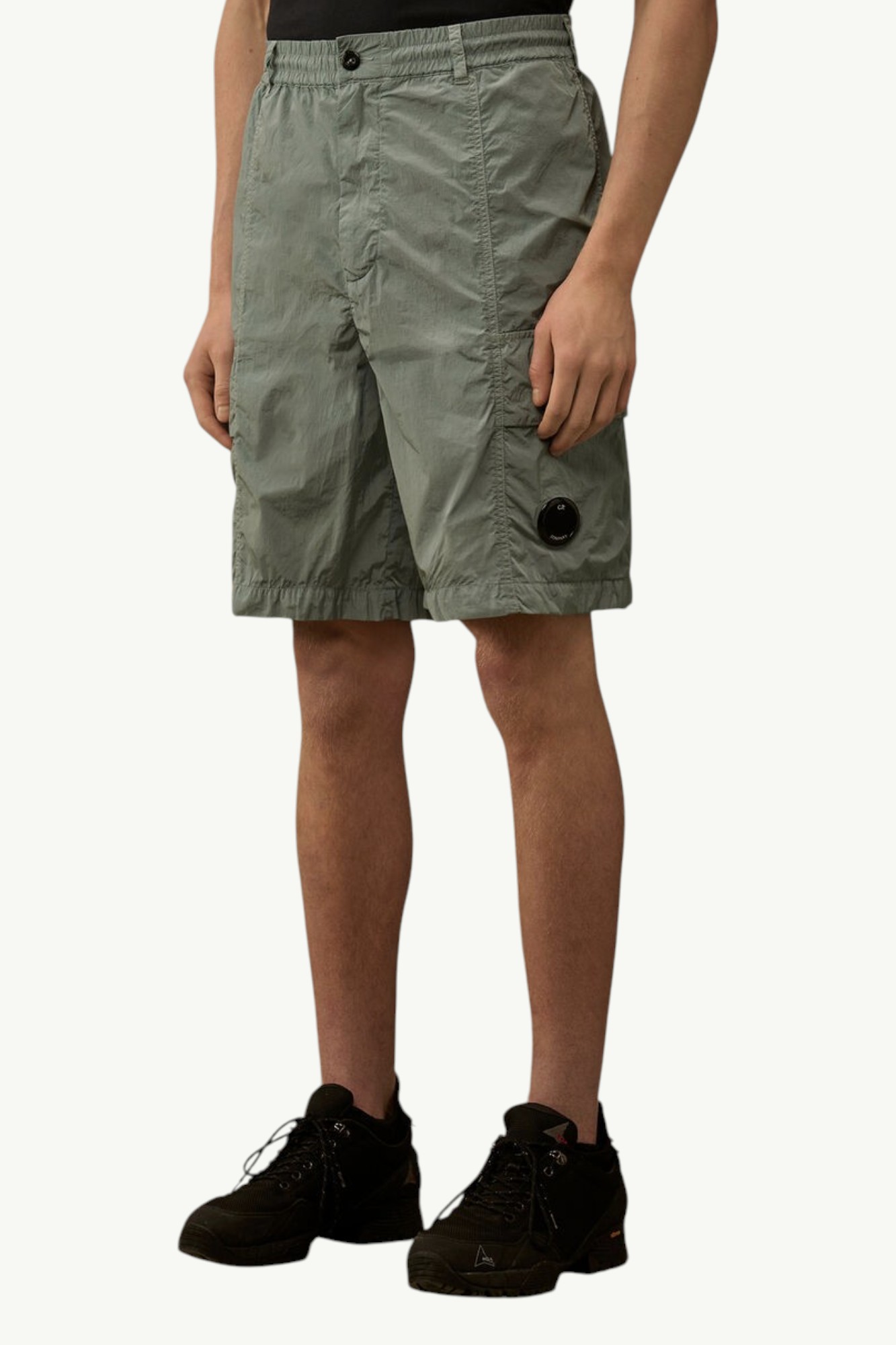 cp-company-chrome-r-lens-boxy-cargo-shorts-silver-blue-20cmbe031a005904g809-1 C.P. Company Chrome-R Lens Boxy Cargo Shorts Silver Blue - 20CMBE031A-005904G-809