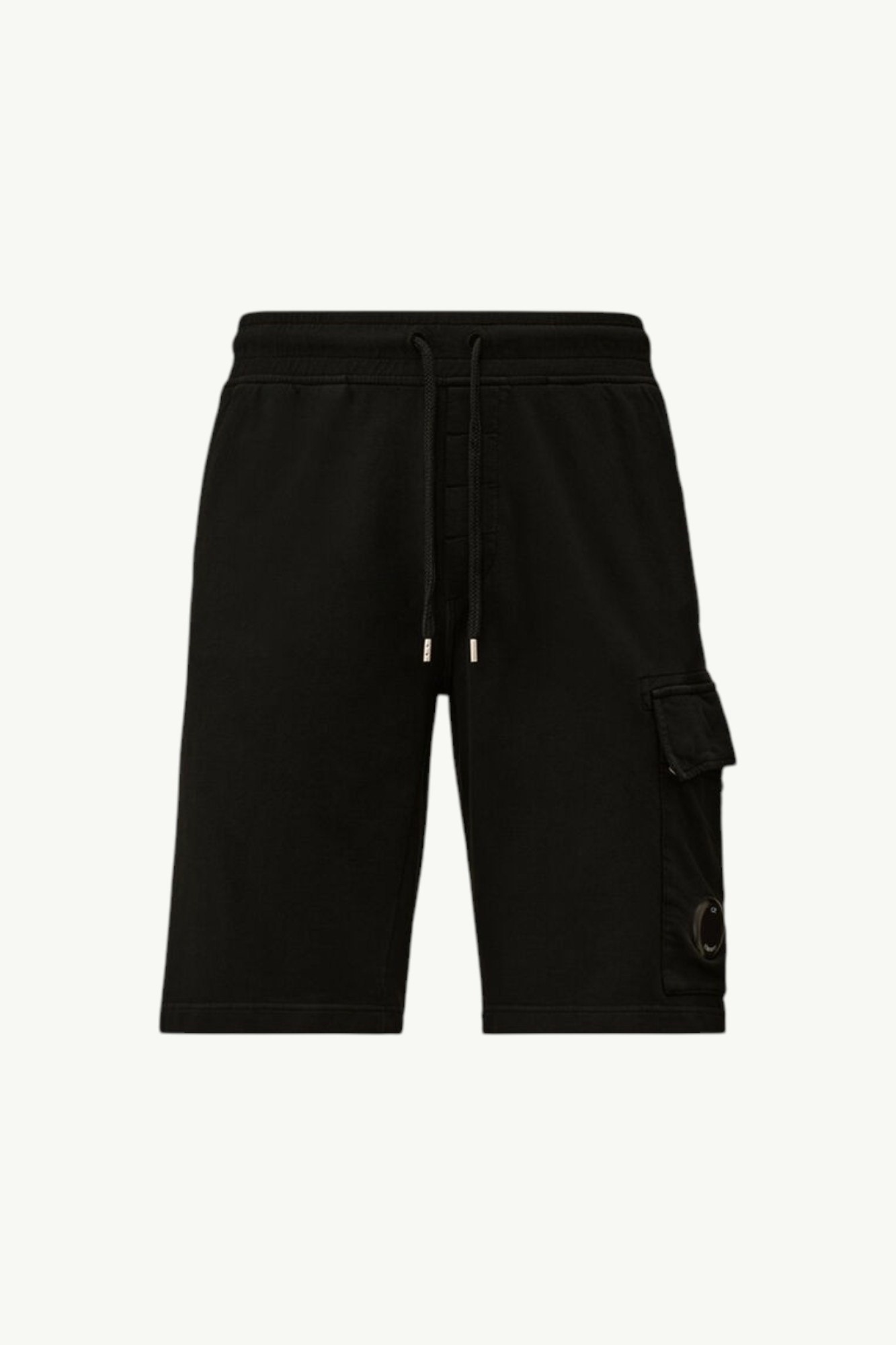 C.P. Company Cotton Fleece Cargo Lens Sweatshorts Black - RSCMSB741A-110044G-999