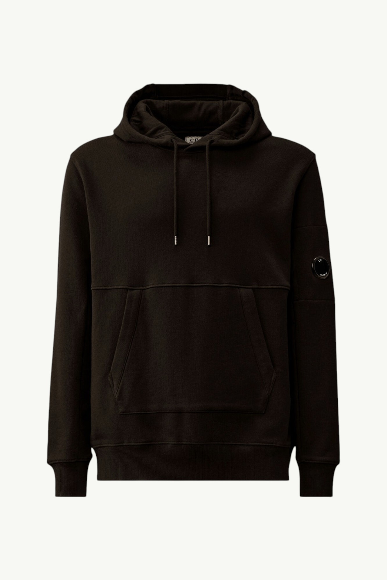 C.P. Company Diagonal Raised Hooded Lens Sweatshirt Black - 14CMSS023A-005086W-999