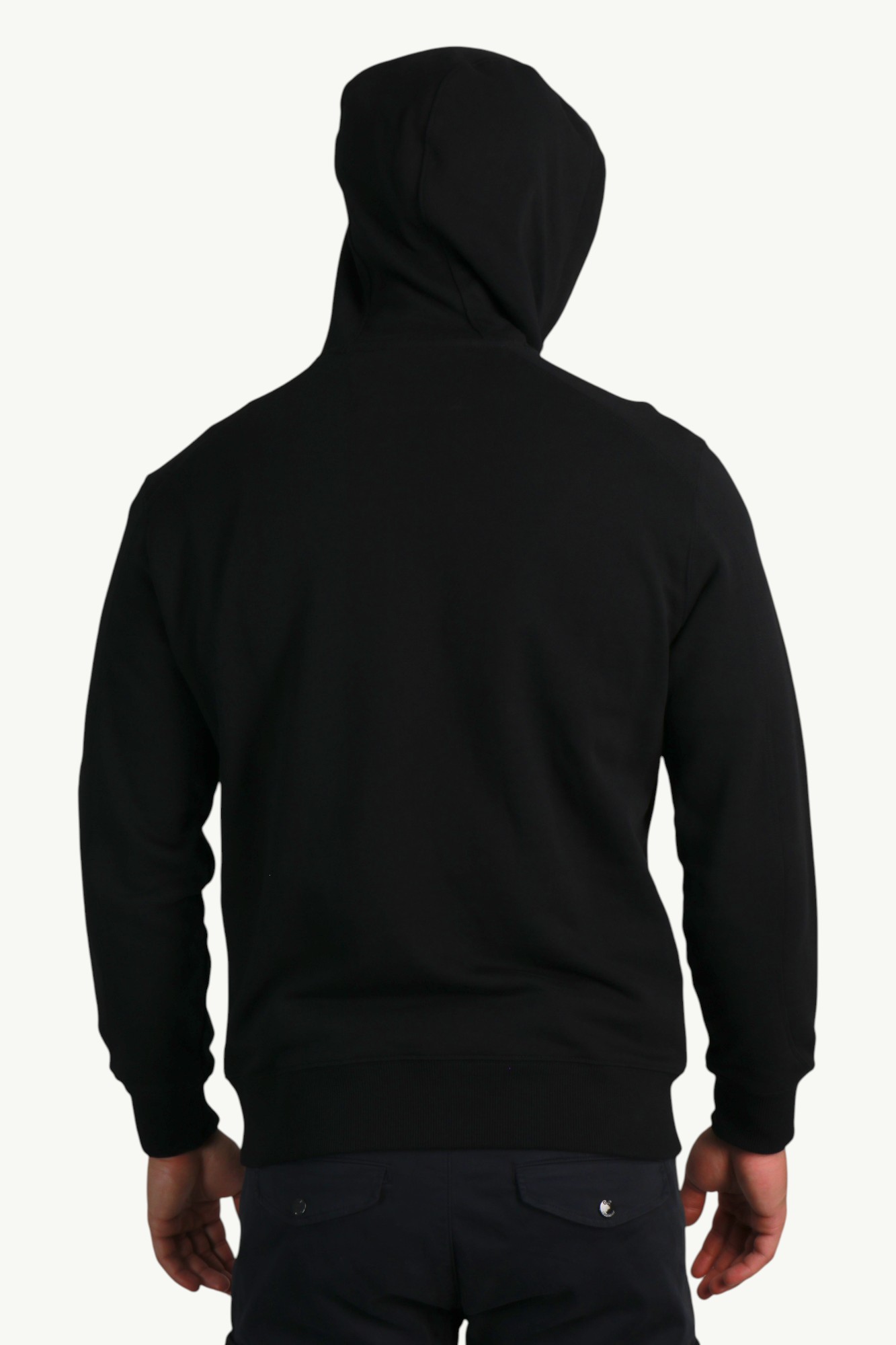 C.P. Company Diagonal Raised Hooded Lens Sweatshirt Black 14CMSS023A-005086W-999