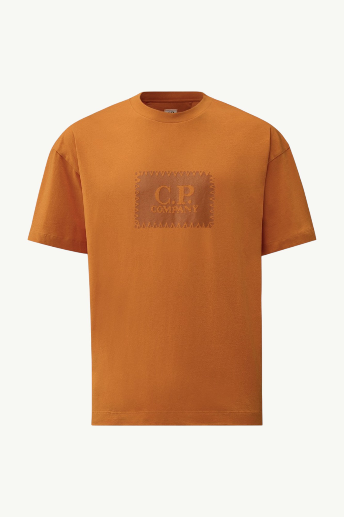 C.P. Company Jersey 30/1 Short Sleeve Logo Label T-Shirt Desert Sun - Orange - 20CMTS723A-005100W-436