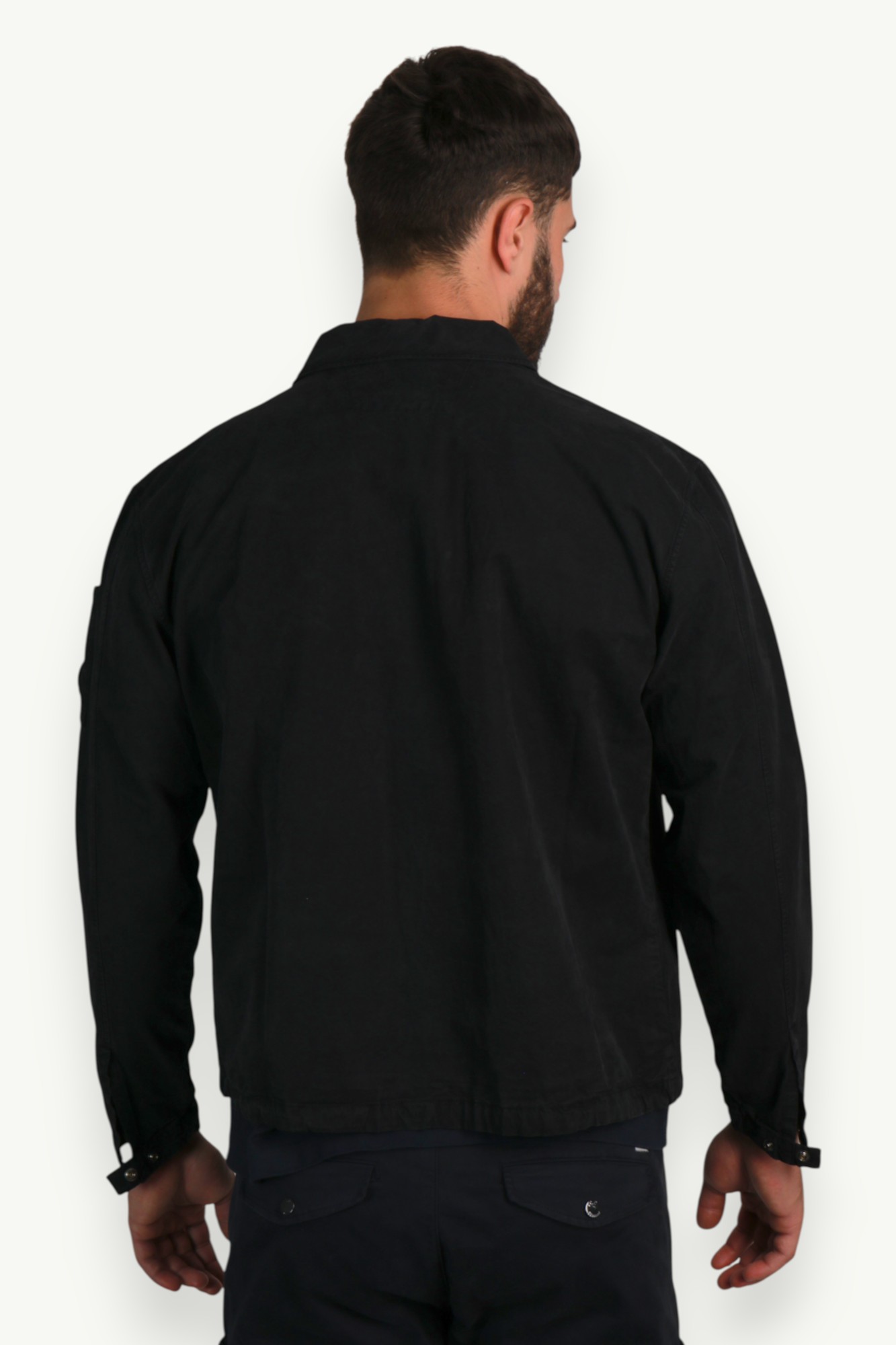 C.P. Company Microreps Cotton Ripstop Lens Overshirt Black 19CMOS283A-110324G-999