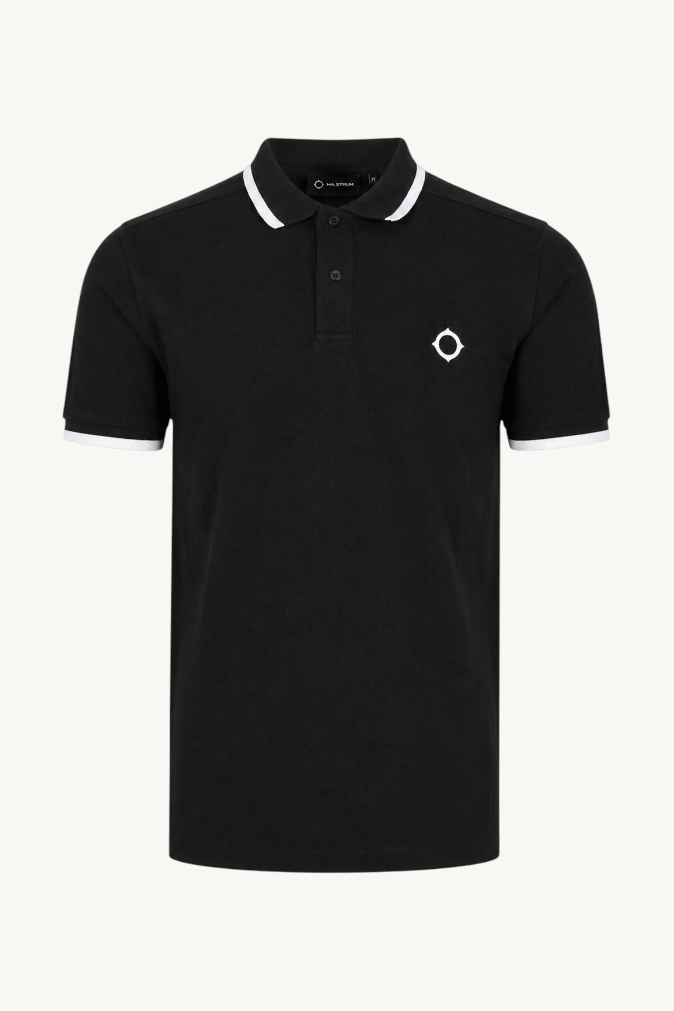 Ma.Strum Block Tipped Polo Black - MAS4511-M000