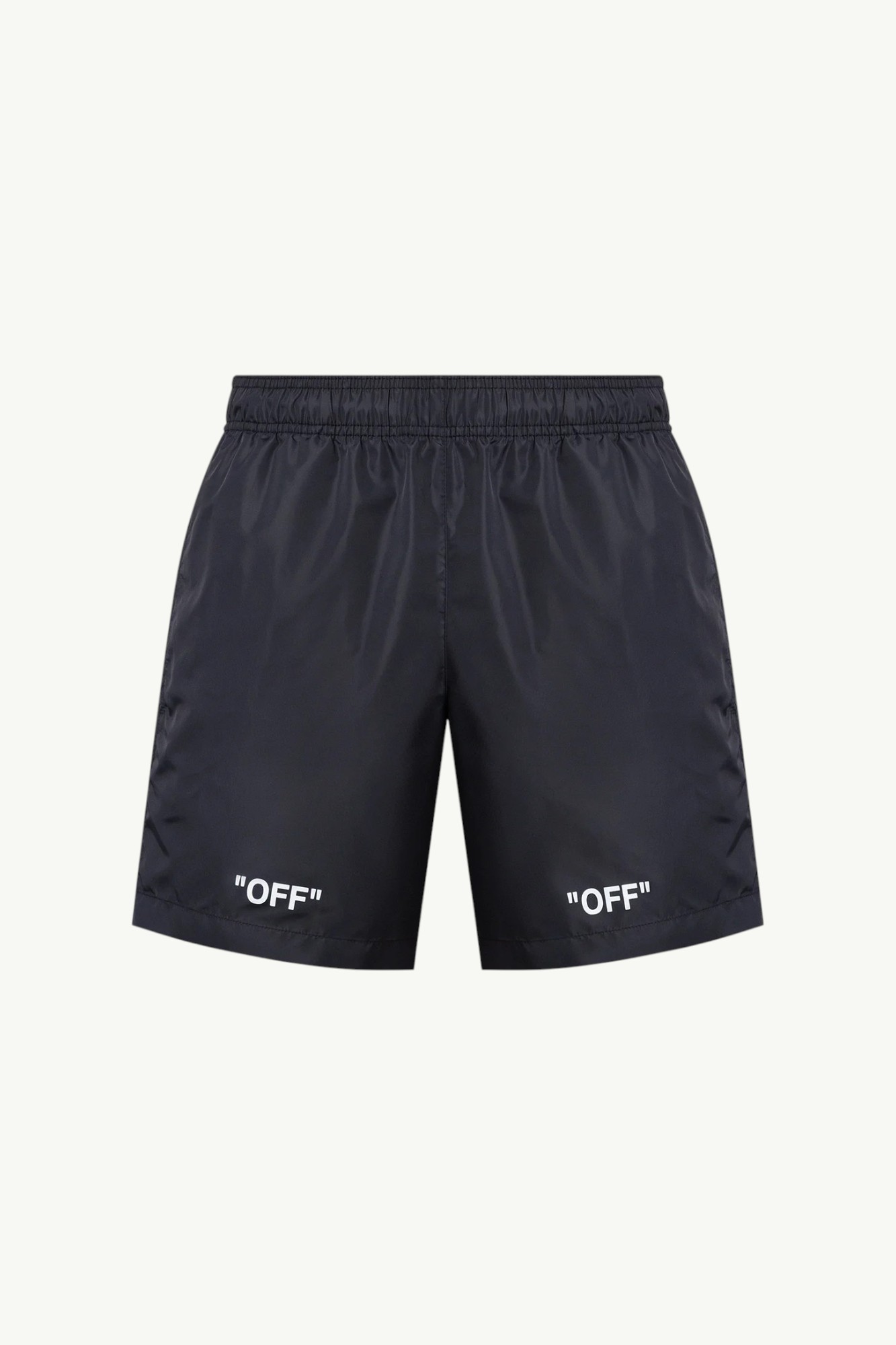 Off-White Logo Print Swim Shorts Black / White - OMFA003C99FAB0021001