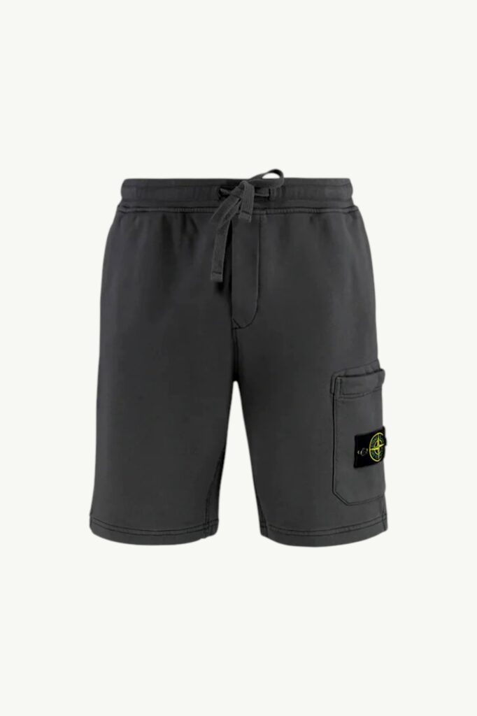 Stone Island Organic Cotton Fleece Regular-fit Cargo Shorts Charcoal Grey - L1S156200011-S0051-V0065