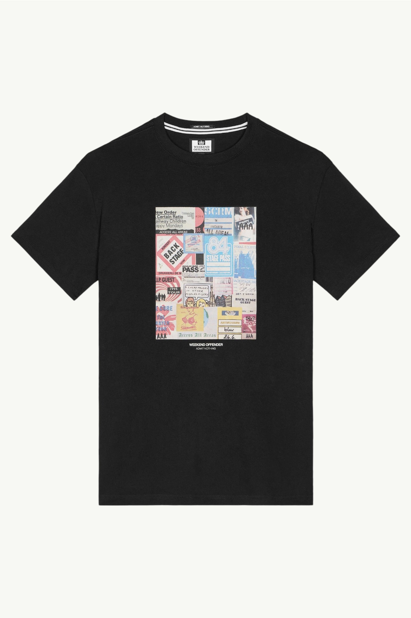 Weekend Offender Passes Graphic T-Shirt Black - PT3A11-BLACK
