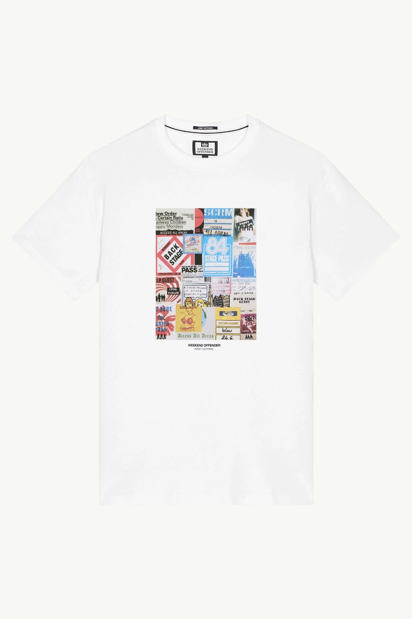 Weekend Offender Passes Graphic T-Shirt White - PT3A11-WHITE