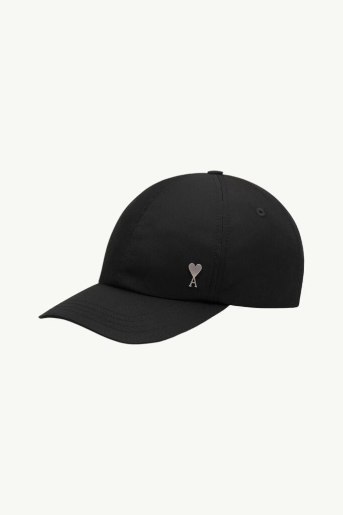 AMI Paris Ami De Coeur Nylon Cap Black - UCP268-PA0037-001