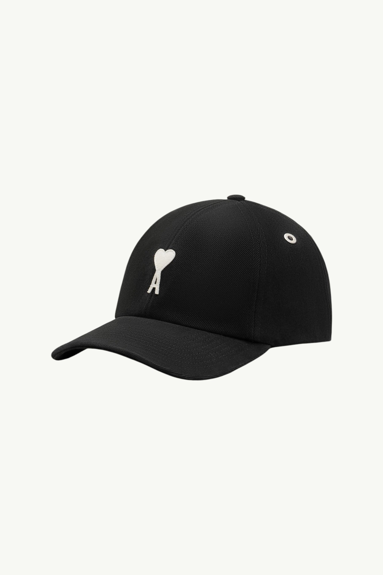 AMI Paris Casquette Noire Empiècement Feutré Logo Black - UCP277-AW0028-001