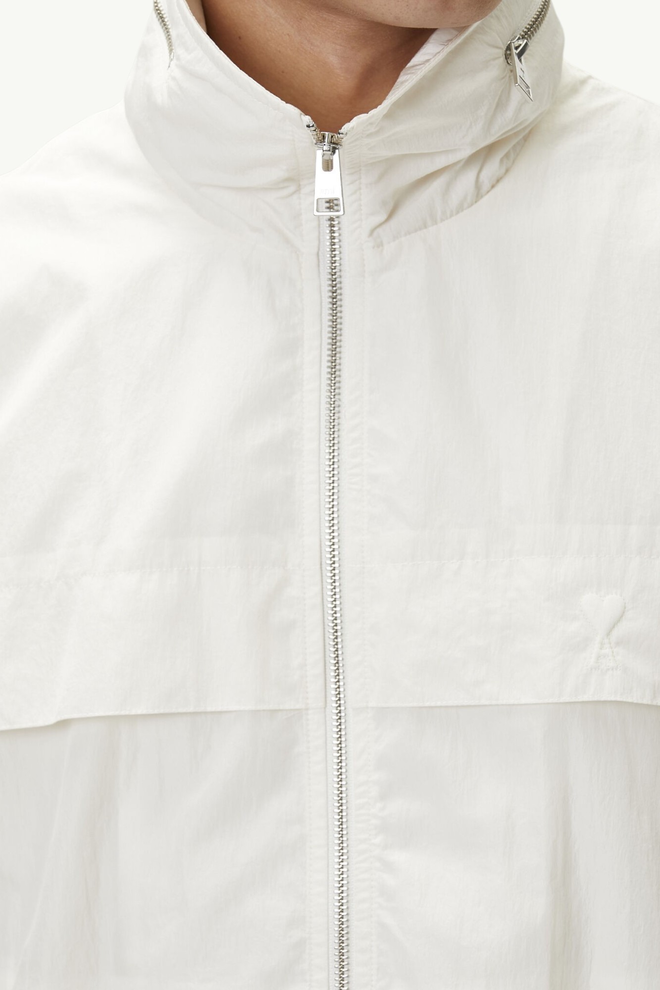ami-paris-coupe-de-coton-et-nylon-jacket-cream-hjk828pa0117136-0-5 AMI Paris Coupe De Coton Et Nylon Jacket Cream - HJK828-PA0117-136