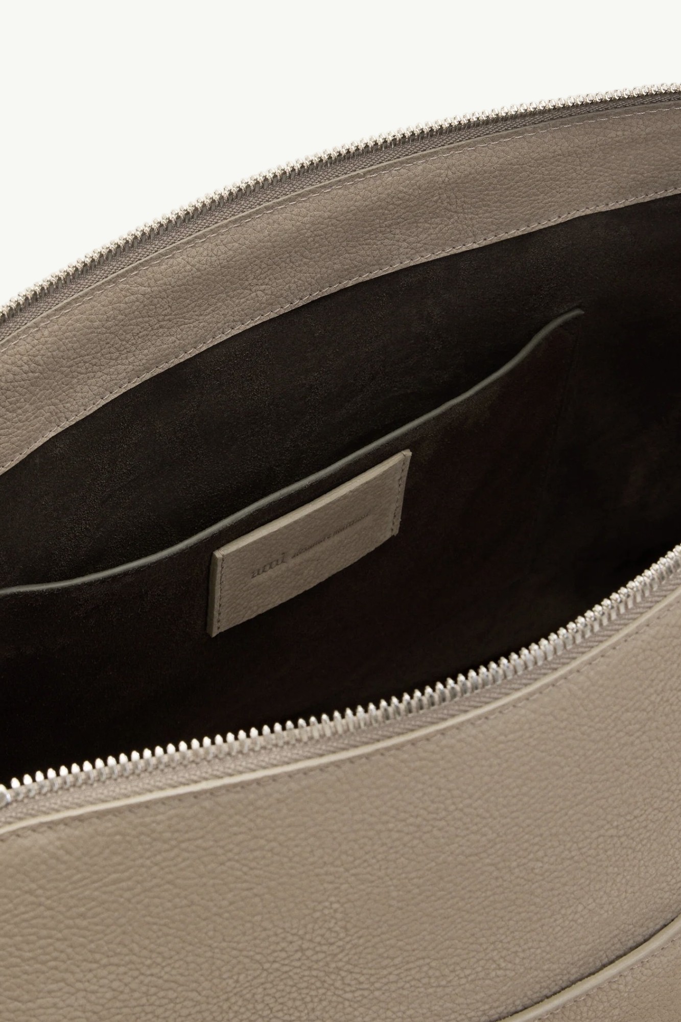 ami-paris-cow-leather-large-flap-carrousel-bag-grey-ull732al0182a002-6 AMI Paris Cow Leather Large Flap Carrousel Bag Grey - ULL732AL0182A002