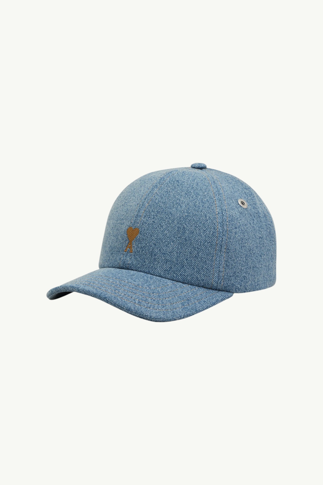 AMI Paris Denim With Coeur Cap Blue - UCP264-DE0046-480