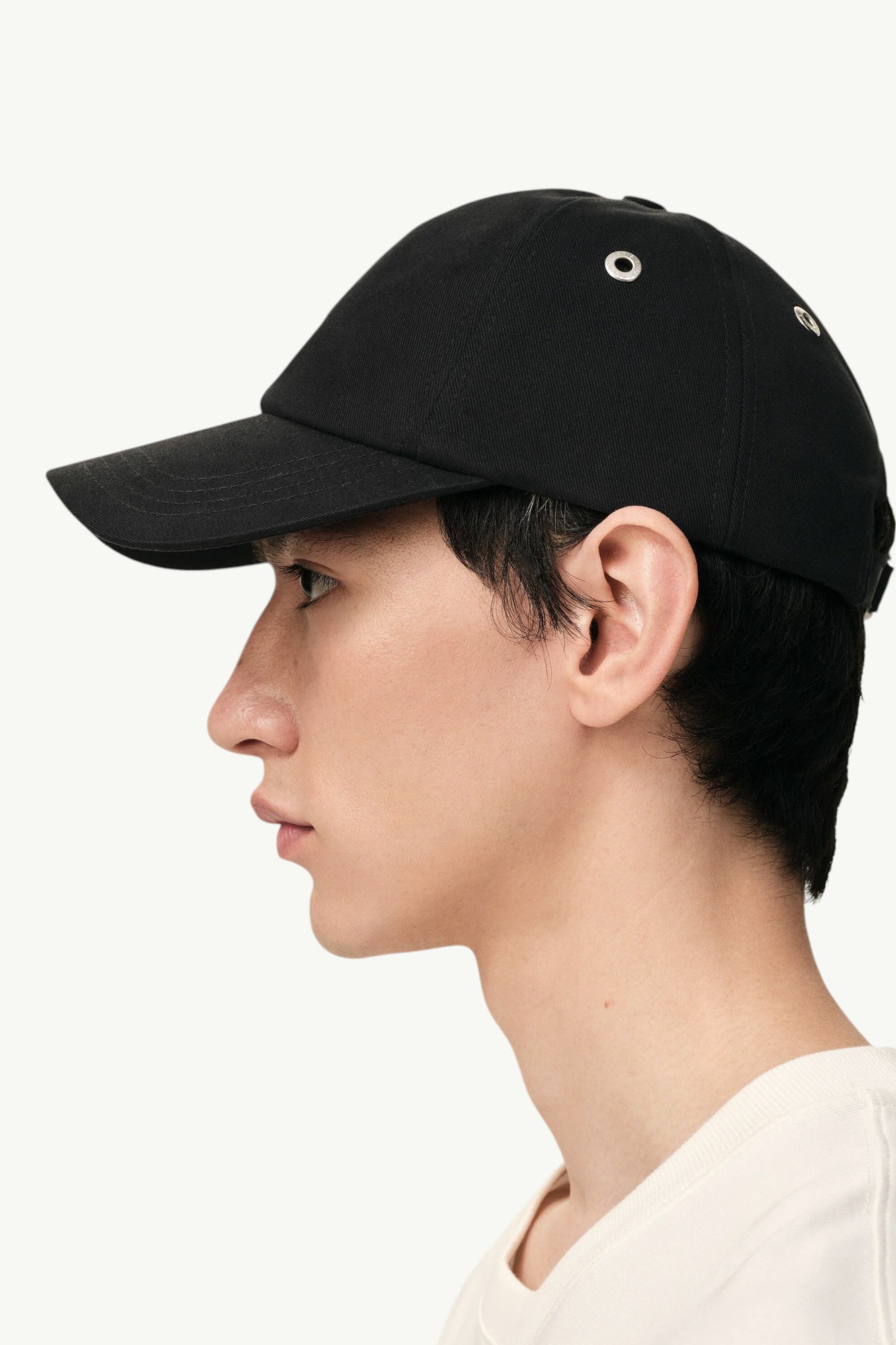 ami-paris-gabardine-coton-logo-cap-black-bfucp006aw0041001-3 AMI Paris Gabardine Coton Logo Cap Black - BFUCP006-AW0041-001