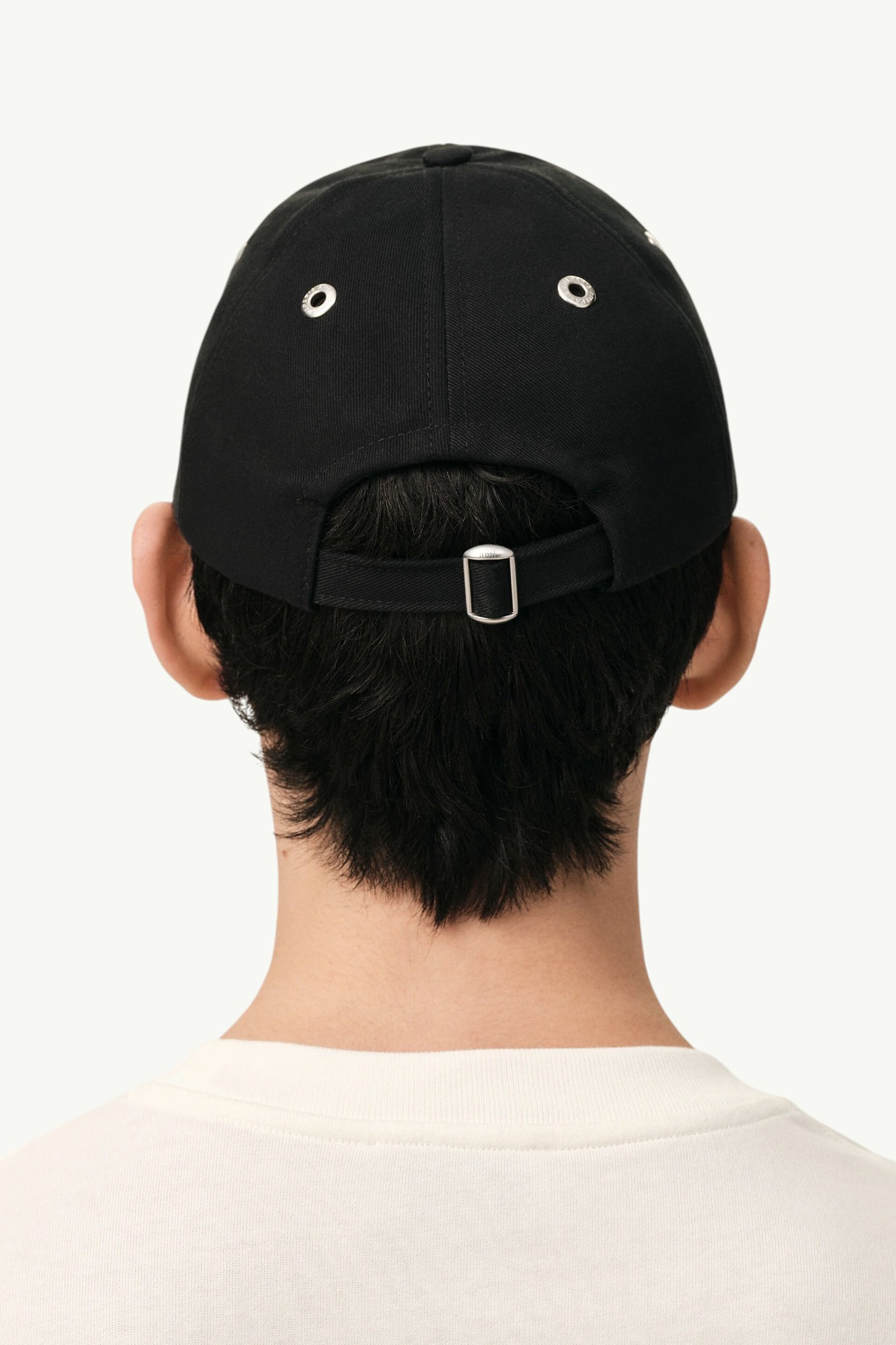 ami-paris-gabardine-coton-logo-cap-black-bfucp006aw0041001-4 AMI Paris Gabardine Coton Logo Cap Black - BFUCP006-AW0041-001