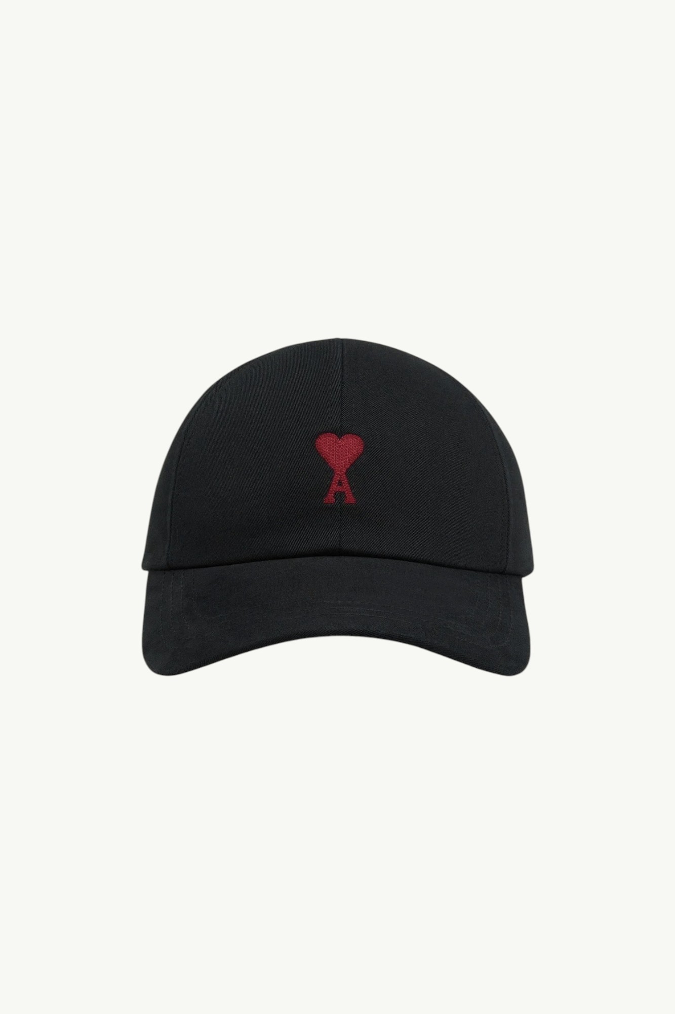 ami-paris-gabardine-coton-logo-cap-black-bfucp006aw0041001-5 AMI Paris Gabardine Coton Logo Cap Black - BFUCP006-AW0041-001