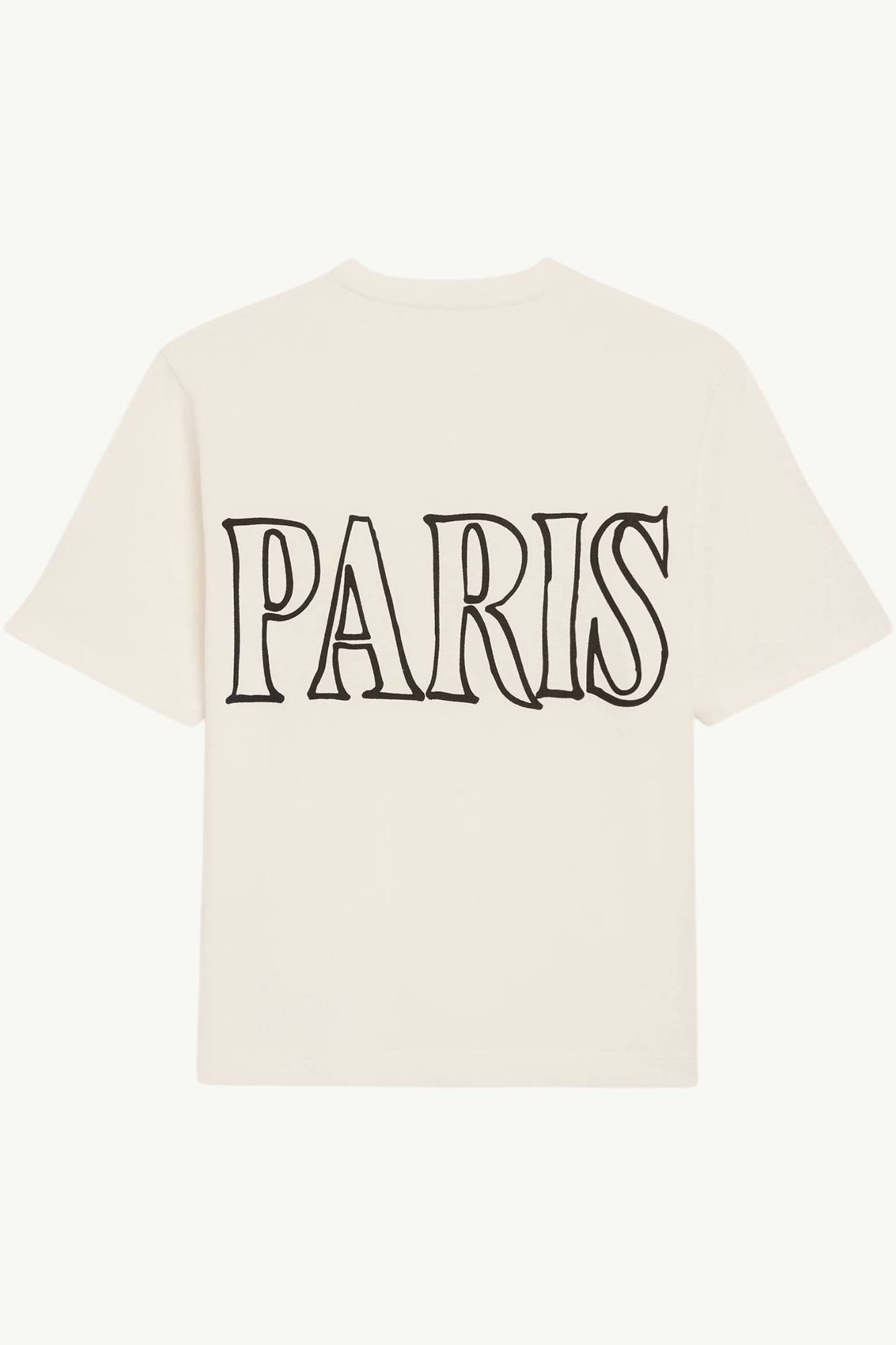 ami-paris-jersey-de-coton-imprime-t-shirt-cream-uts380726136-6 AMI Paris Jersey De Coton Imprimé T-shirt Cream - UTS380-726-136
