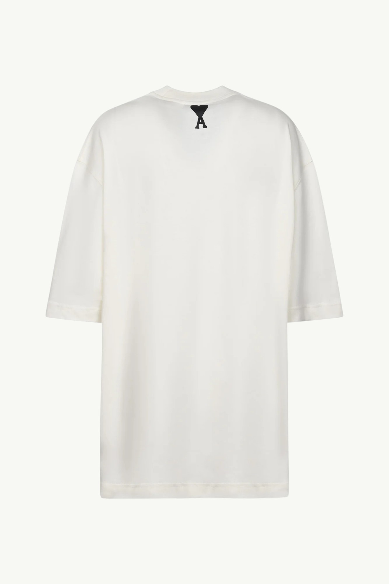 ami-paris-logo-detail-t-shirt-cream-uts381726136-2 AMI Paris Logo-Detail T-shirt Cream - UTS381-726-136