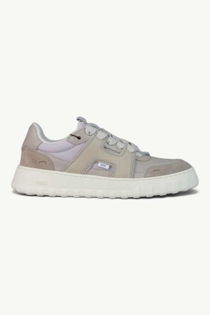 AMI Paris Sneakers A-Walk En Cuir Lisse Carbone Clair USN504-AL0126-A092