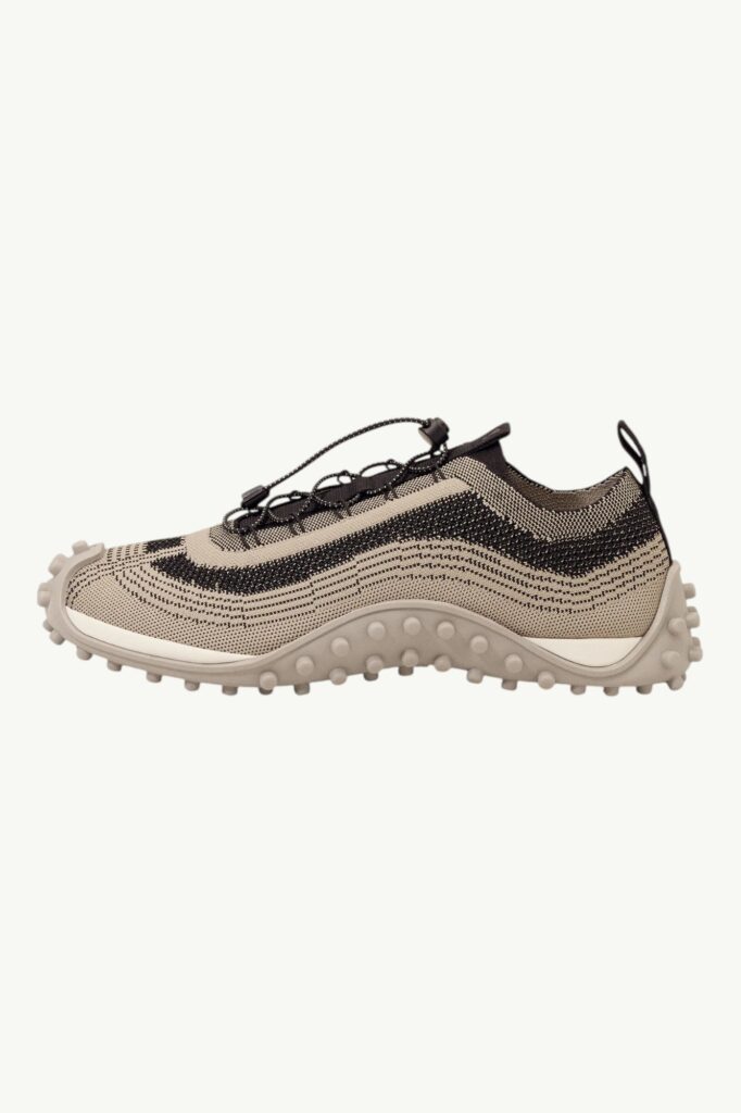 AMI Paris Sneakers Mirage Beige En Maille Beige Taupe/Noir - USN505-AK0011-A088