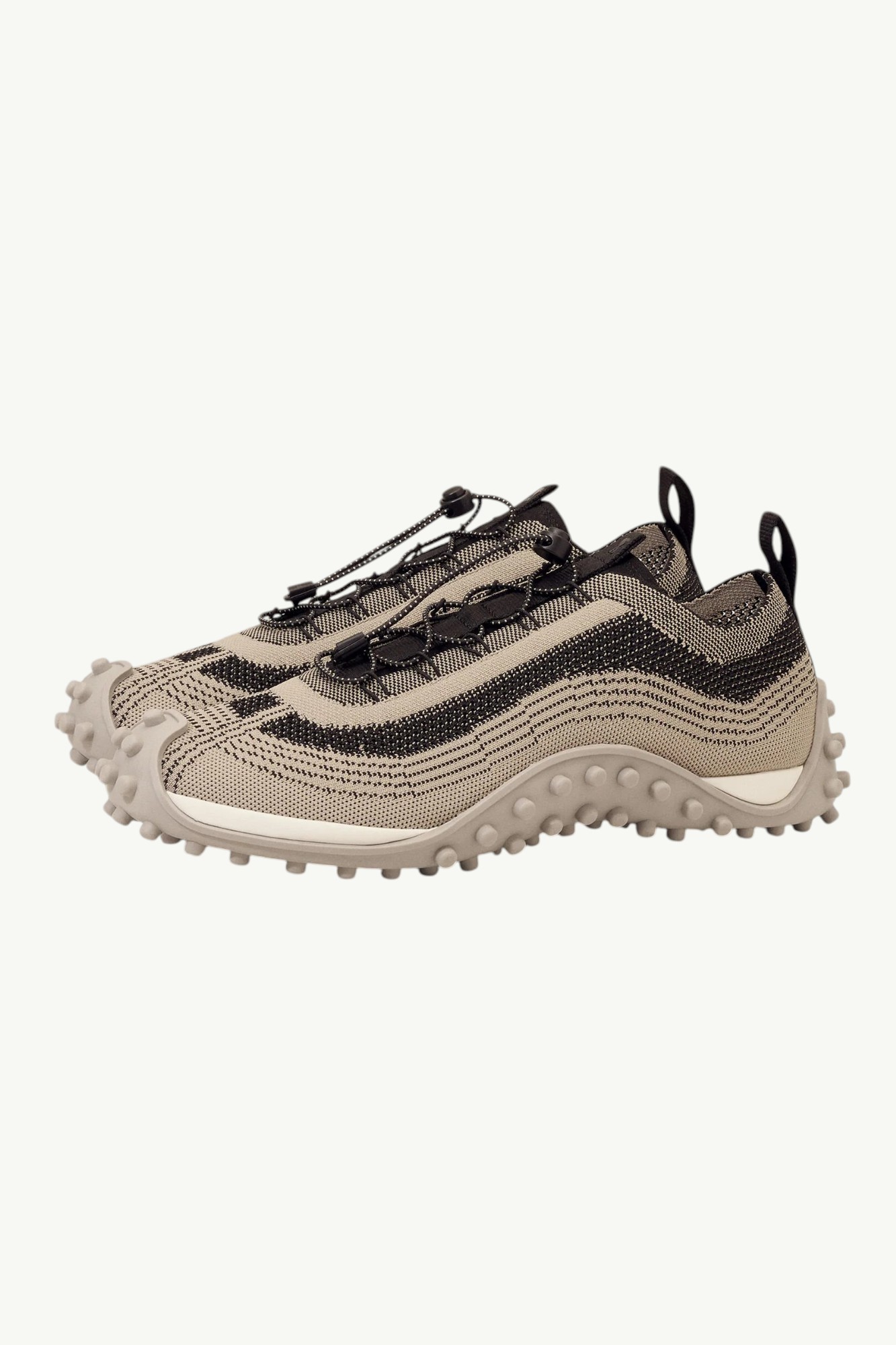 ami-paris-sneakers-mirage-beige-en-maille-beige-taupe-noir-usn505ak0011a088-2 AMI Paris Sneakers Mirage Beige En Maille Beige Taupe/Noir - USN505-AK0011-A088