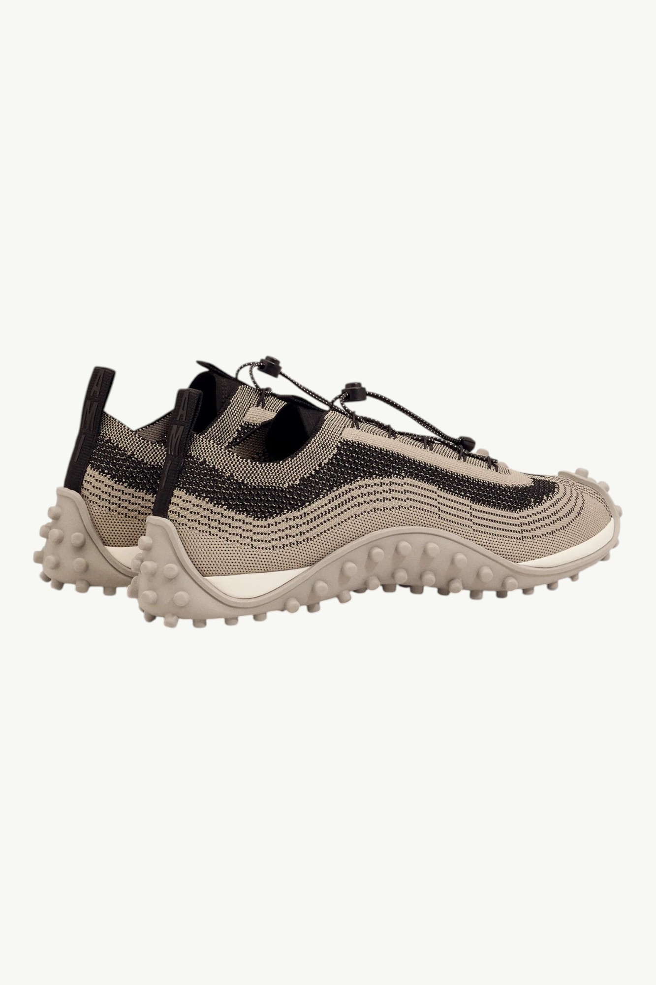 ami-paris-sneakers-mirage-beige-en-maille-beige-taupe-noir-usn505ak0011a088-3 AMI Paris Sneakers Mirage Beige En Maille Beige Taupe/Noir - USN505-AK0011-A088