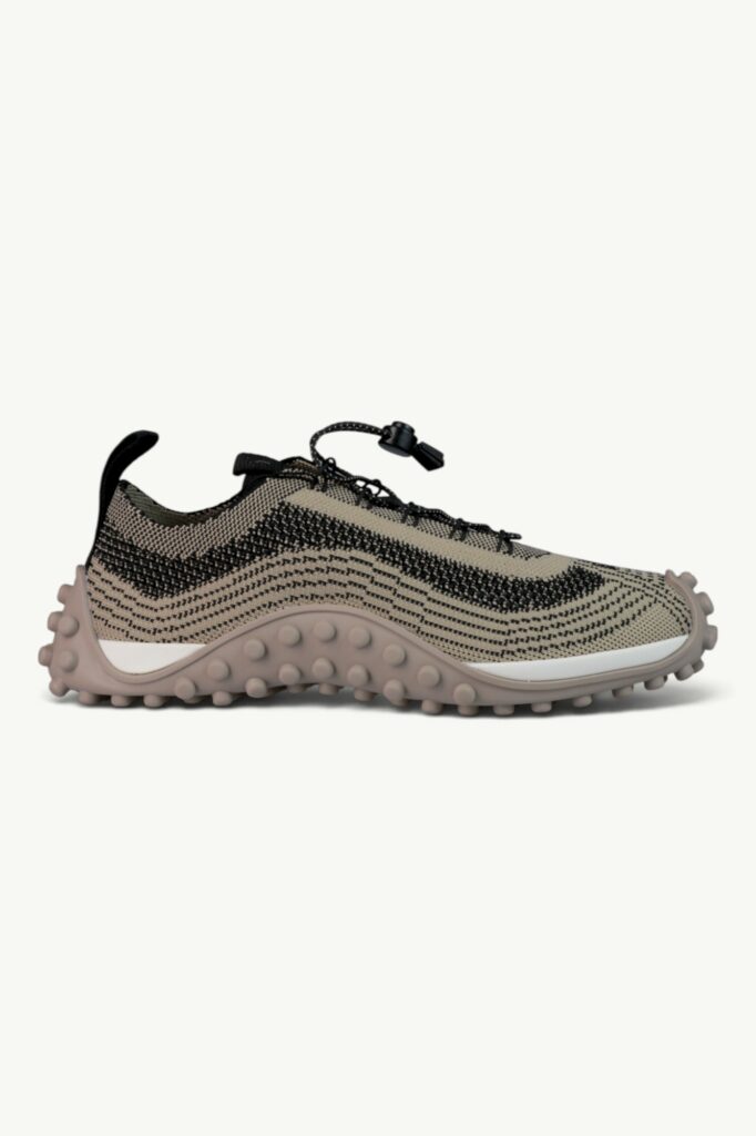 AMI Paris Sneakers Mirage Beige En Maille Beige Taupe/Noir USN505-AK0011-A088