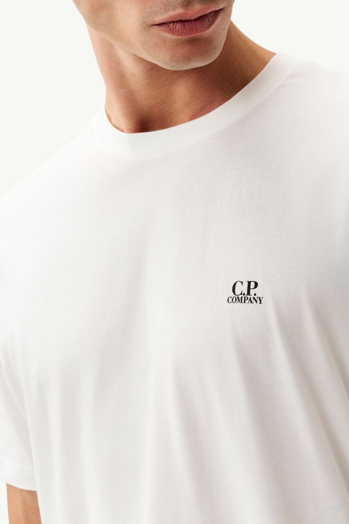 C.P. Company 30/1 Jersey Short Sleeve Goggle T-Shirt Gauze White - RCCMTS725A-005100W-103