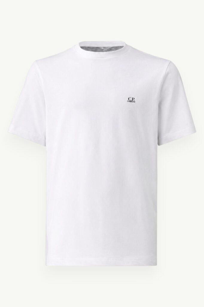 C.P. Company 30/1 Jersey Short Sleeve Goggle T-Shirt Gauze White - RCCMTS725A-005100W-103