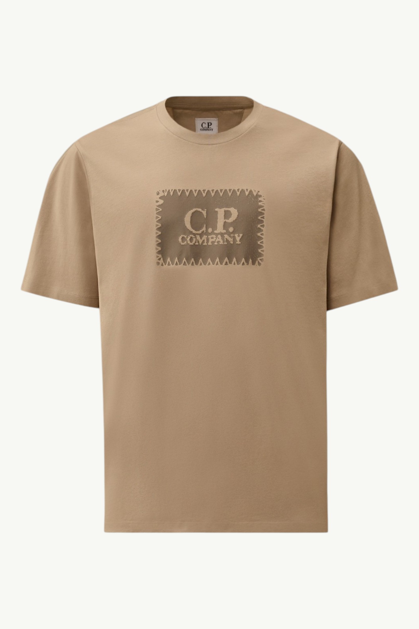 C.P. Company 30/1 Jersey Short Sleeve Logo Label T-Shirt Dove Grey 20CMTS723A-005100W-904