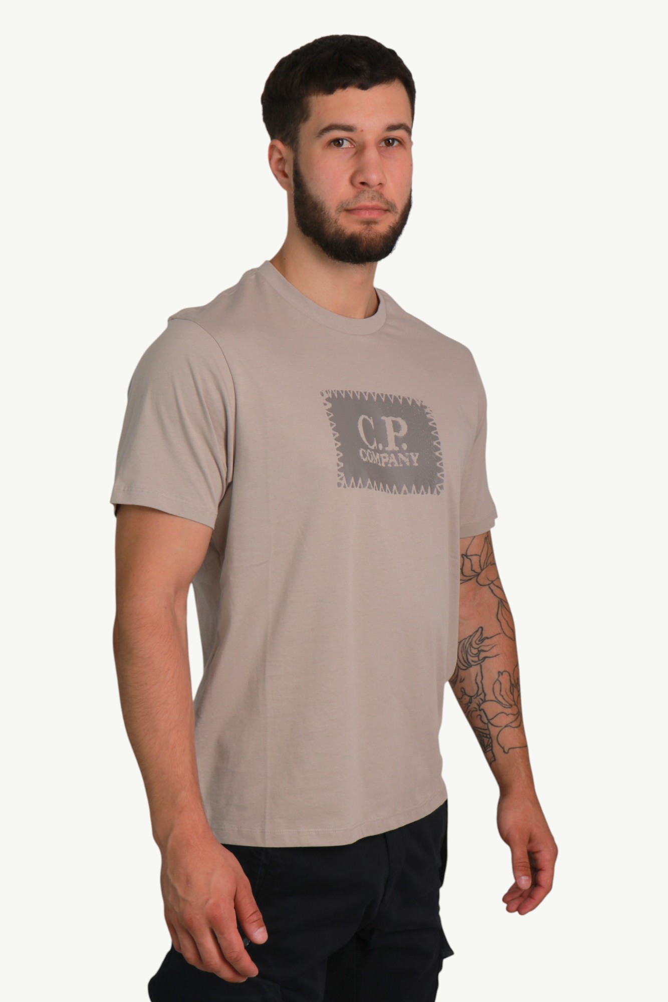 cp-company-30-1-jersey-short-sleeve-logo-label-t-shirt-dove-grey-20cmts723a005100w904-3 C.P. Company 30/1 Jersey Short Sleeve Logo Label T-Shirt Dove Grey 20CMTS723A-005100W-904