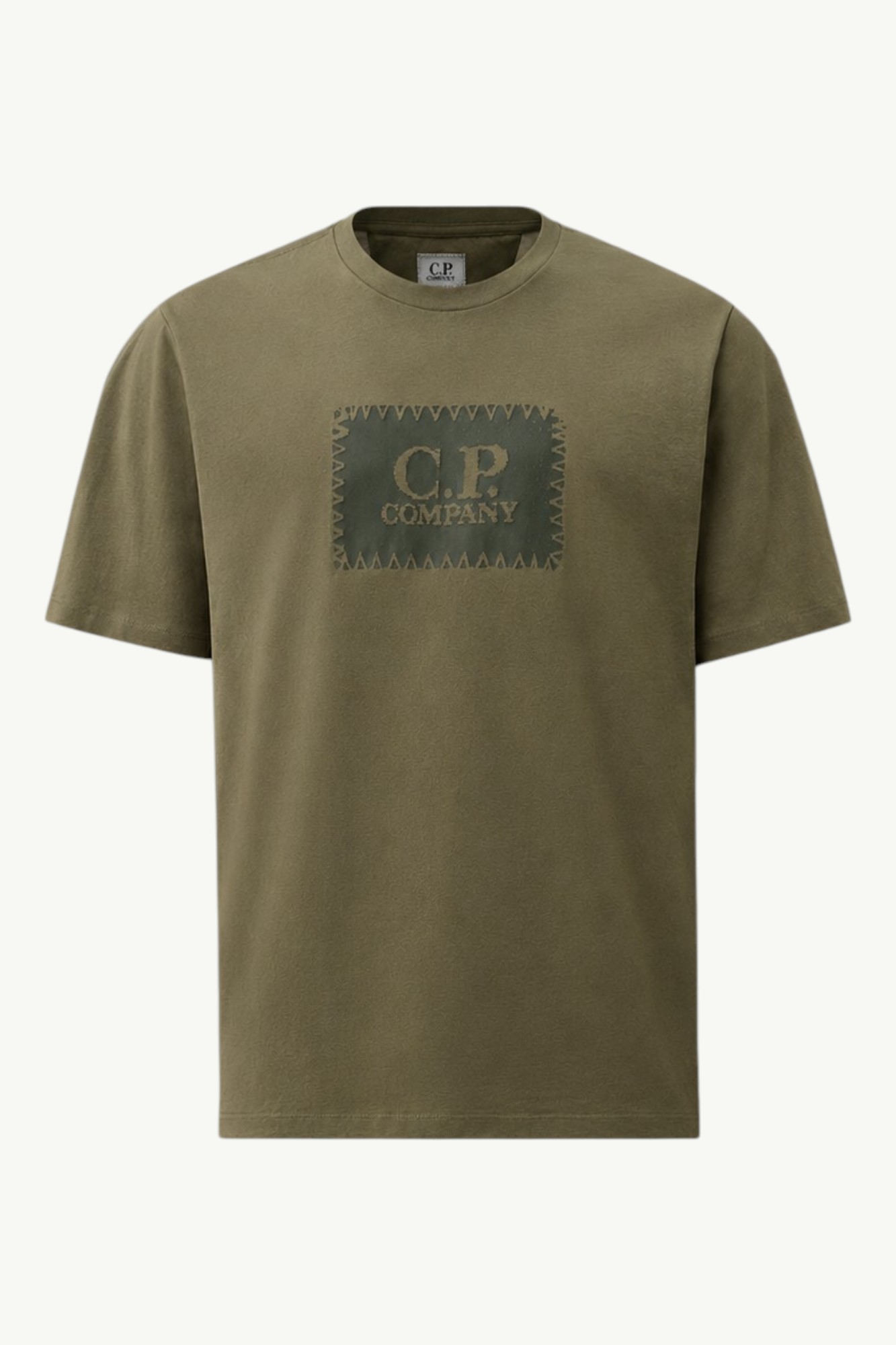 C.P. Company 30/1 Jersey Short Sleeve Logo Label T-Shirt Dried Herb - Green 20CMTS723A-005100W-644