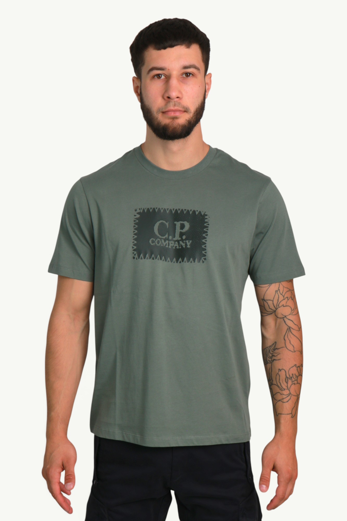 cp-company-30-1-jersey-short-sleeve-logo-label-t-shirt-laurel-wreath-green-20cmts723a005100w668-2 C.P. Company 30/1 Jersey Short Sleeve Logo Label T-Shirt Laurel Wreath – Green 20CMTS723A-005100W-668