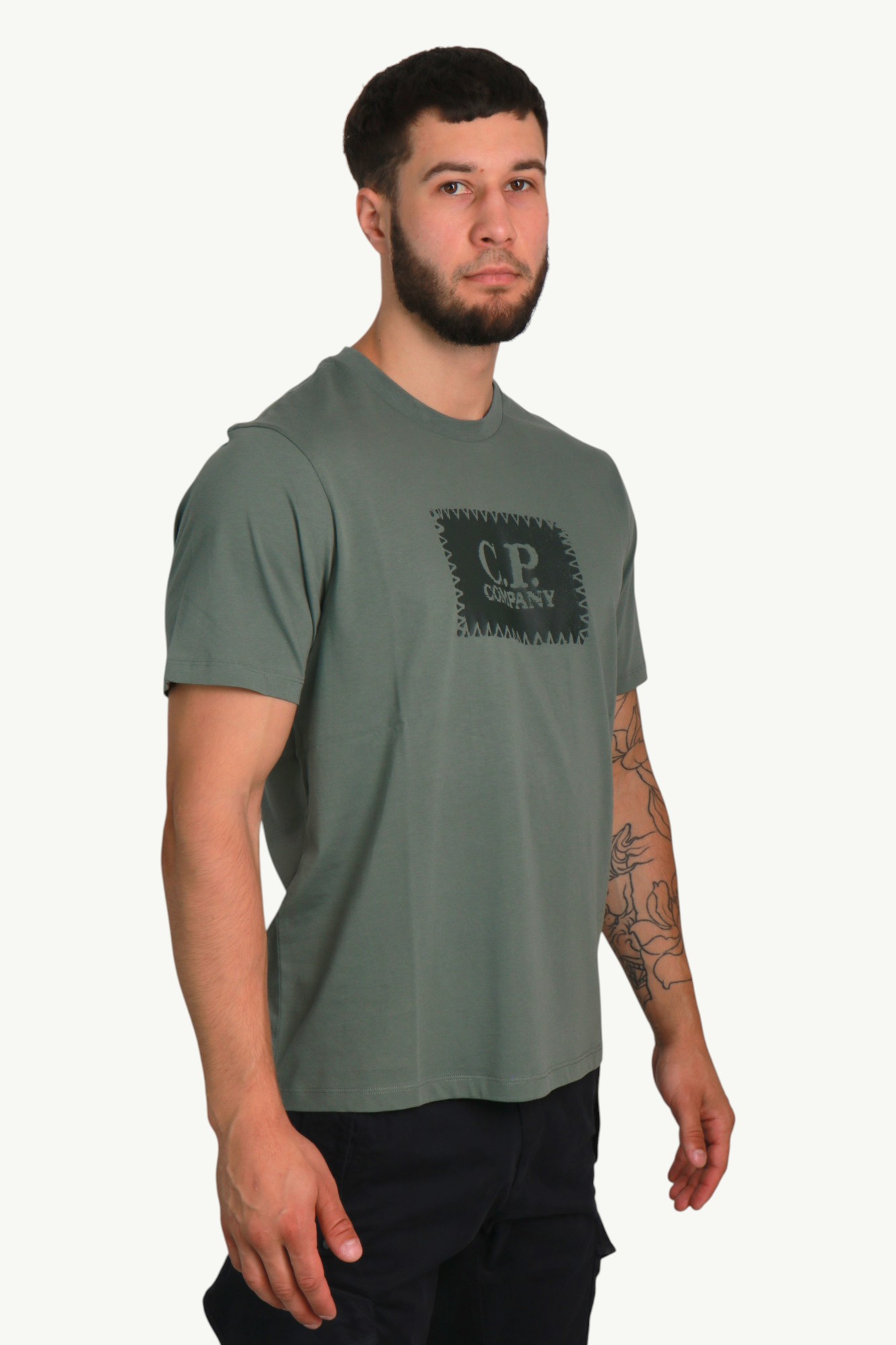cp-company-30-1-jersey-short-sleeve-logo-label-t-shirt-laurel-wreath-green-20cmts723a005100w668-3 C.P. Company 30/1 Jersey Short Sleeve Logo Label T-Shirt Laurel Wreath – Green 20CMTS723A-005100W-668